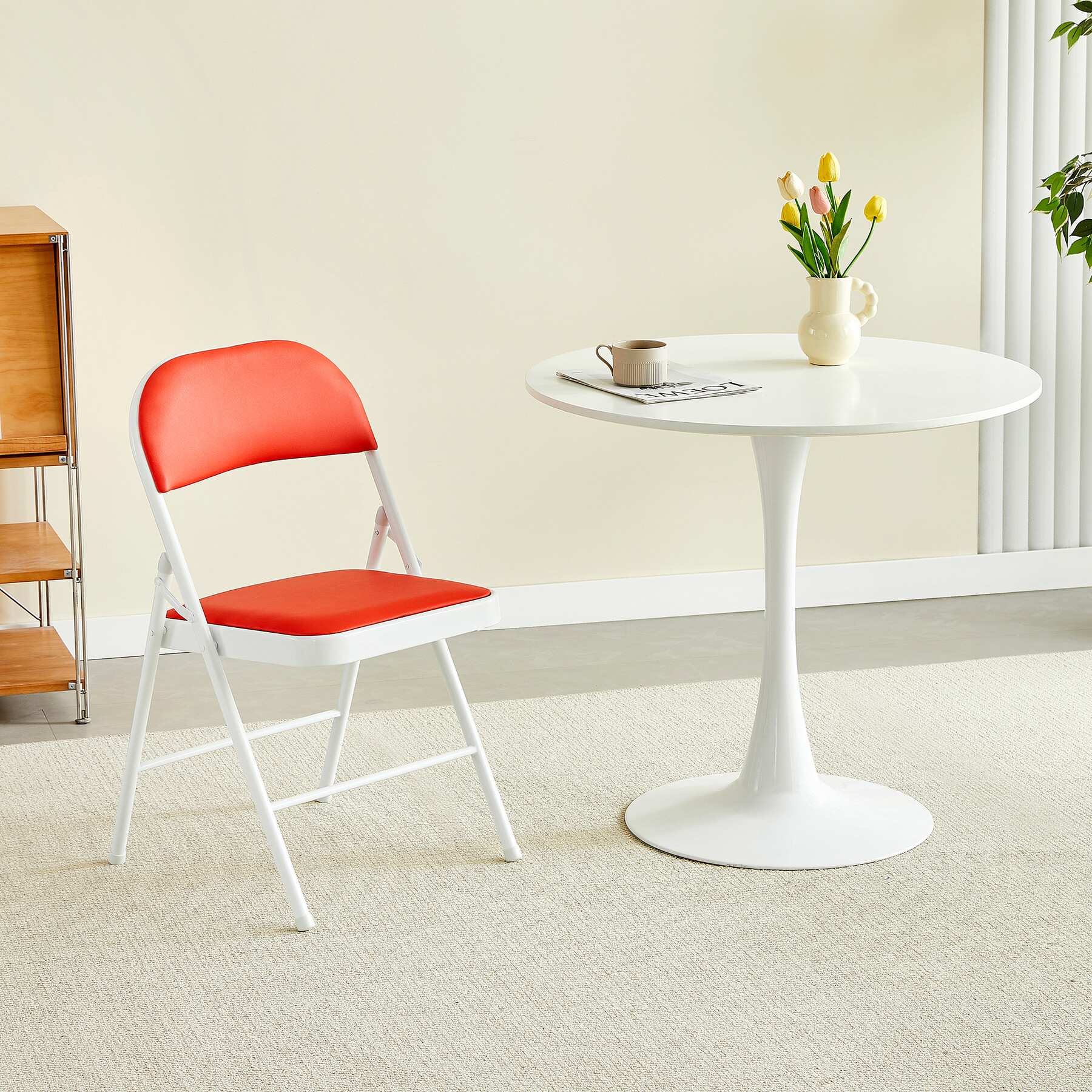 MCC Metal Dining Chair - Red - Image 5