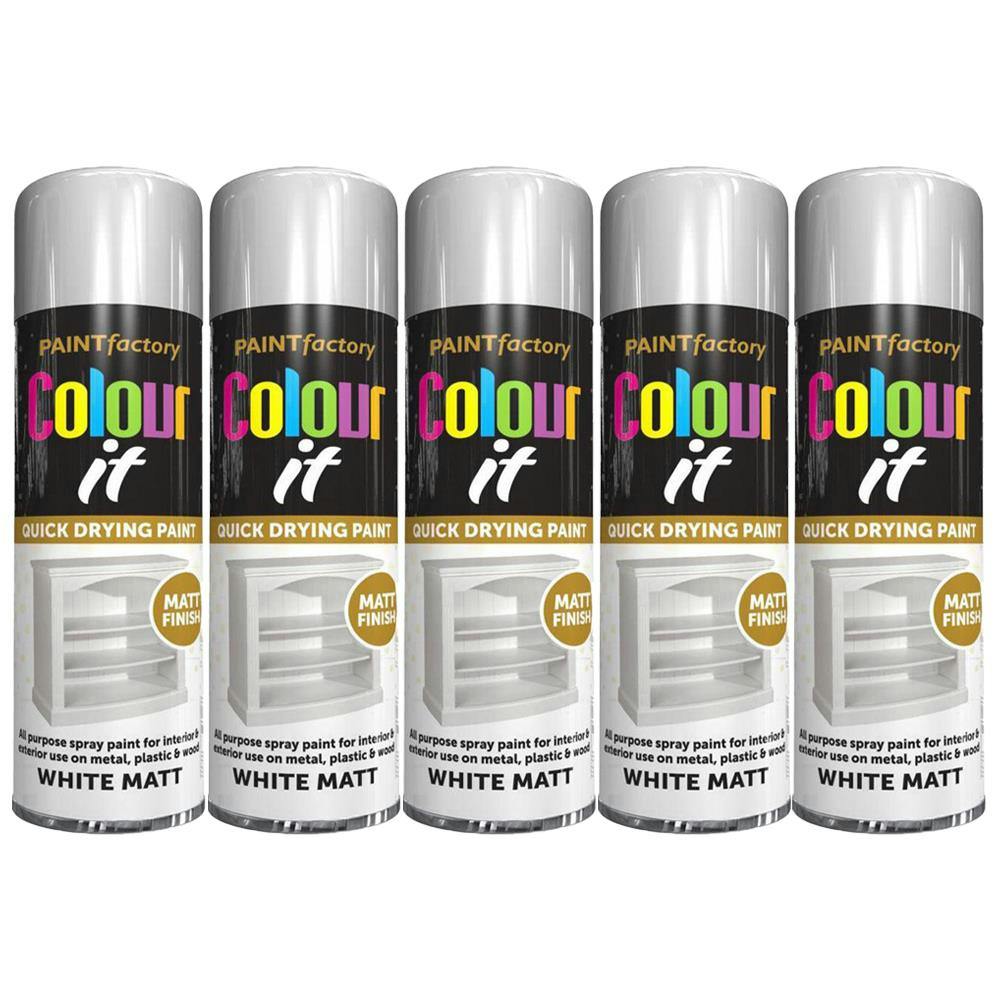 Paint Factory White 3X Matt Spray Paint 250Ml - Image 12
