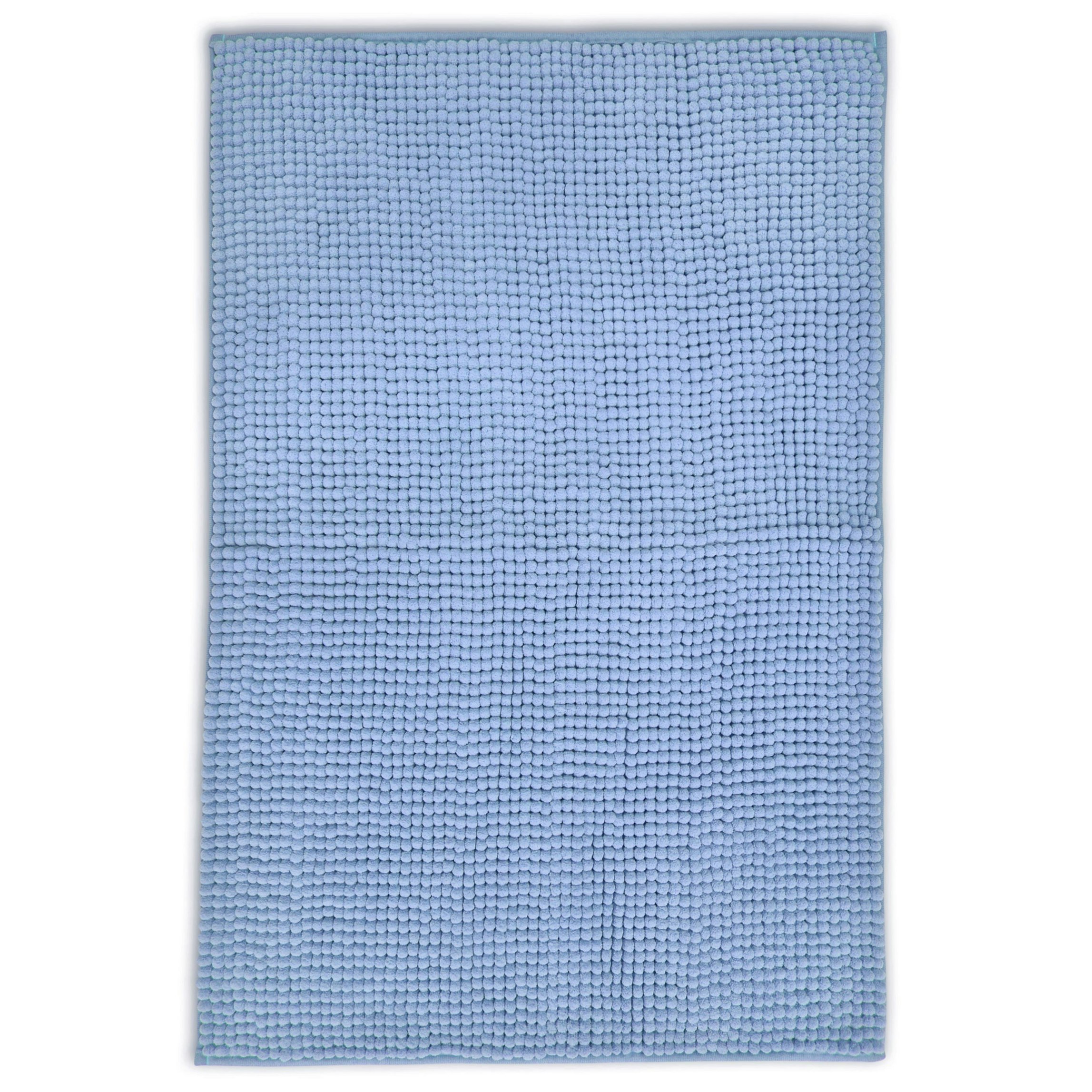 Velosso Blue Shaggy Noodle Bathmat Antislip