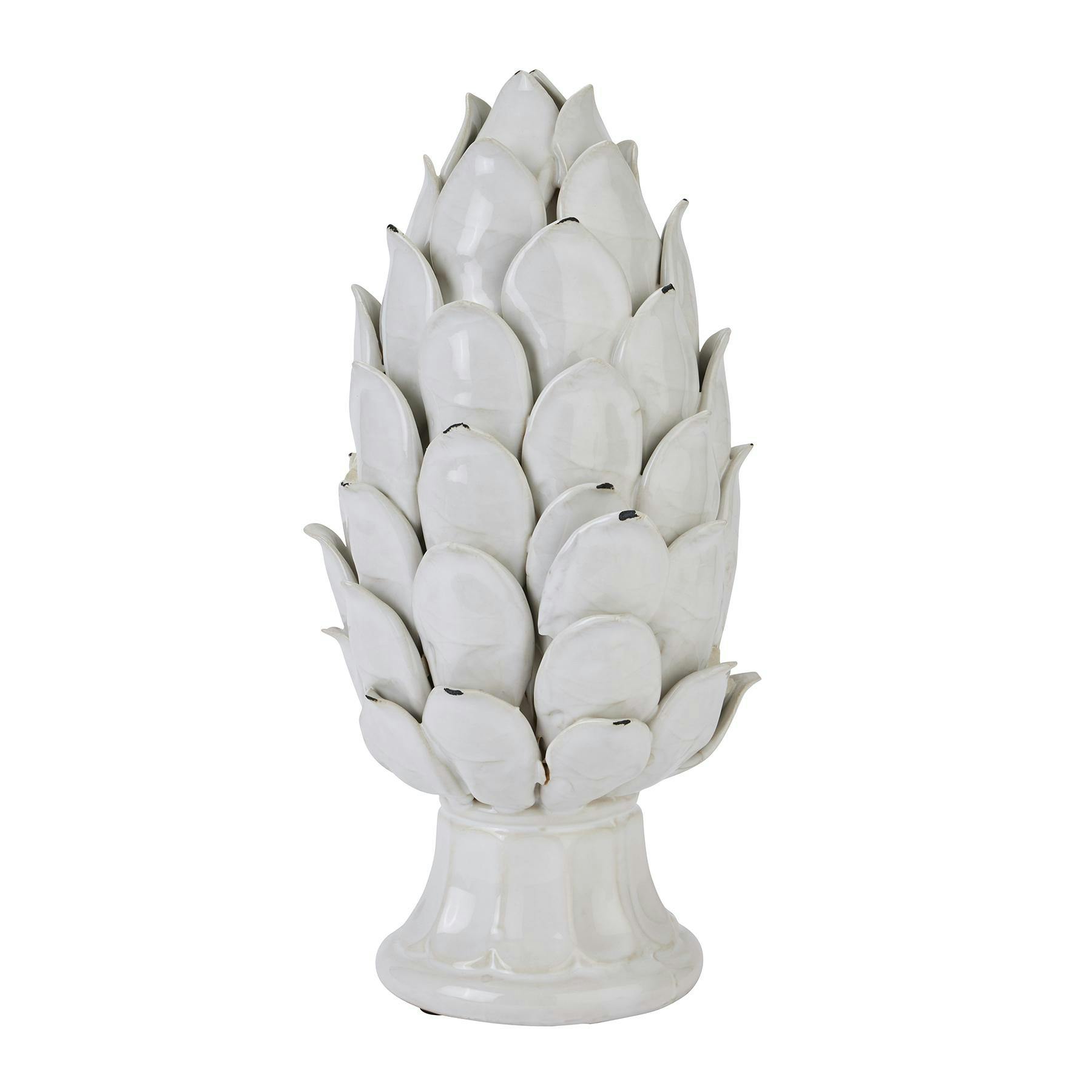 Hill Interiors White Chianti Artichoke Ornament - 36Cm X 19Cm X 3.2Mm - 100% Mixed