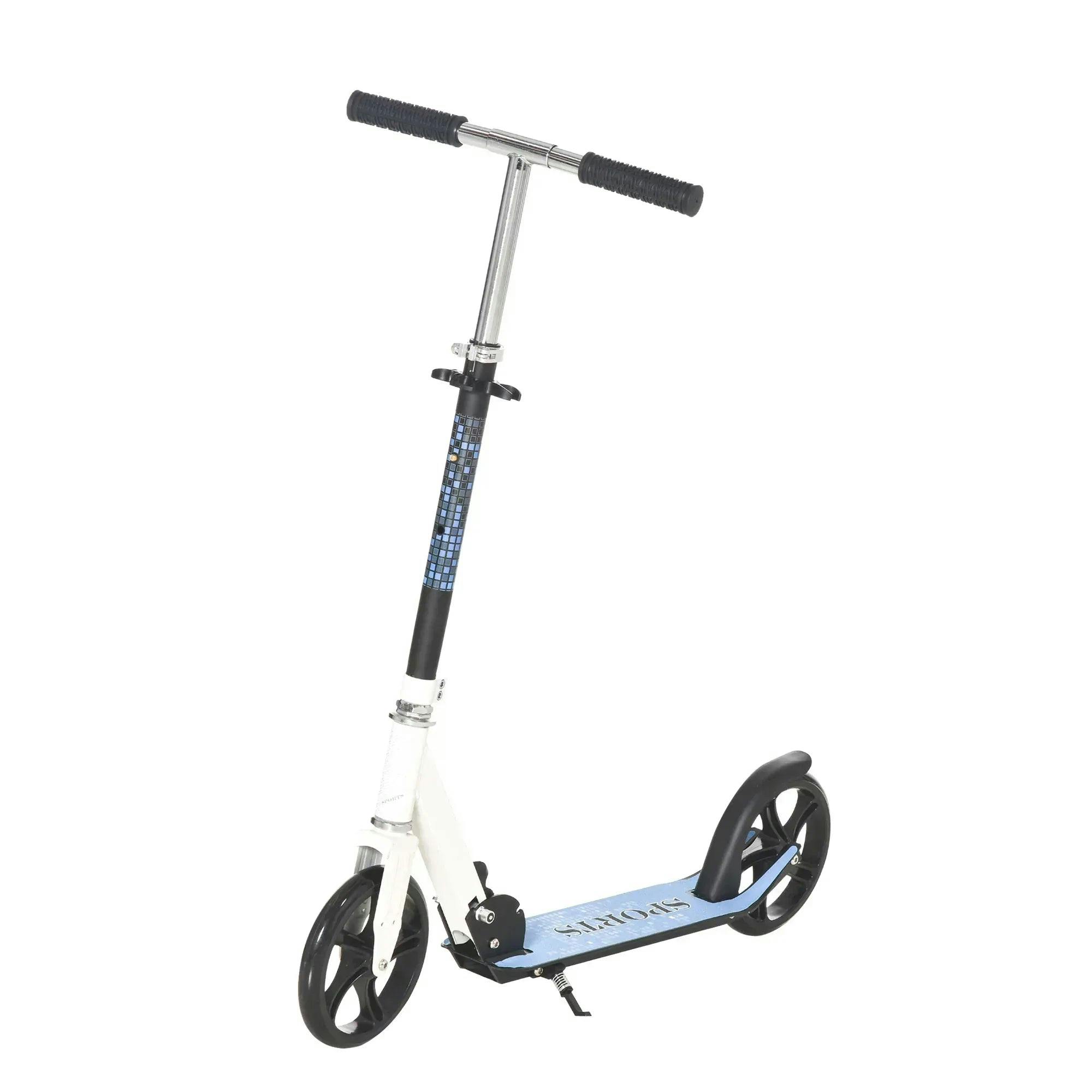 Homcom Unisex White Folding Teens Kick Push Scooter Children Adjustable Height In Size 5 - Image 5
