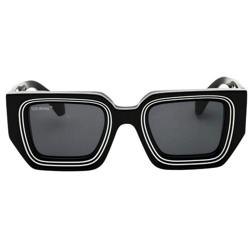 Off-White Unisex White/Black Off- Off Adult Francisco Outline Sunglasses - Black/Dark Grey - One Size - 100% Mixed
