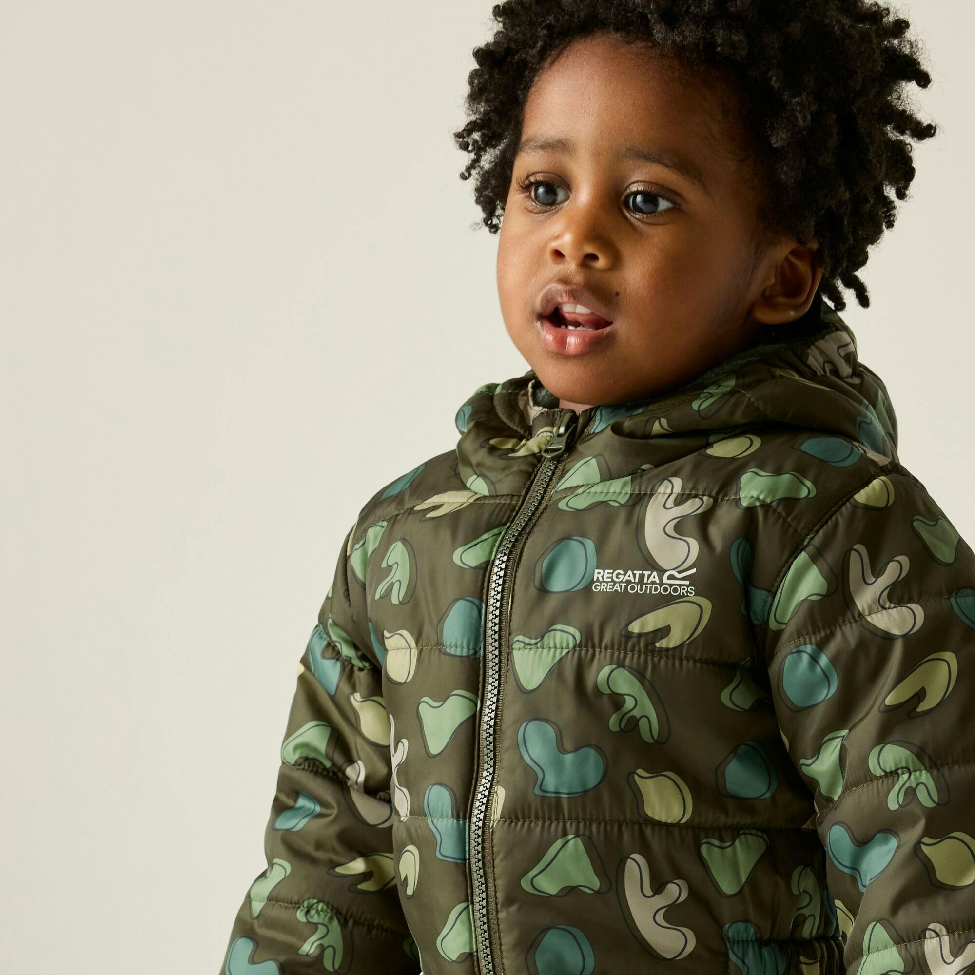 Regatta Unisex Green Childrens/ Penrose Splodge Quilted Puddle Suit - Size 18-24 Months Kids - Image 3