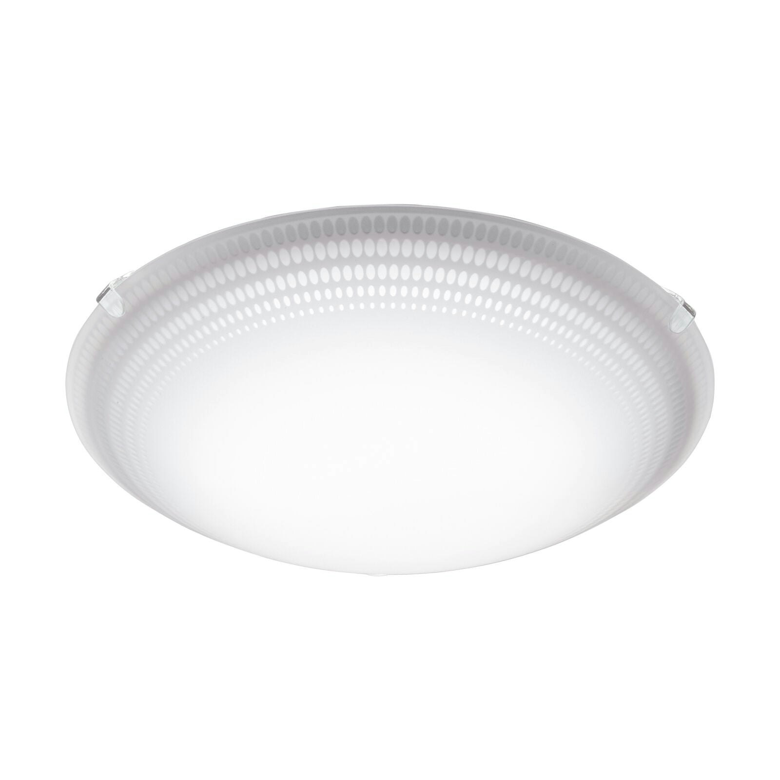 Rackhams Light/White Wall Flush Ceiling Colour Shade Clear Glass Bulb Led 11W Incl