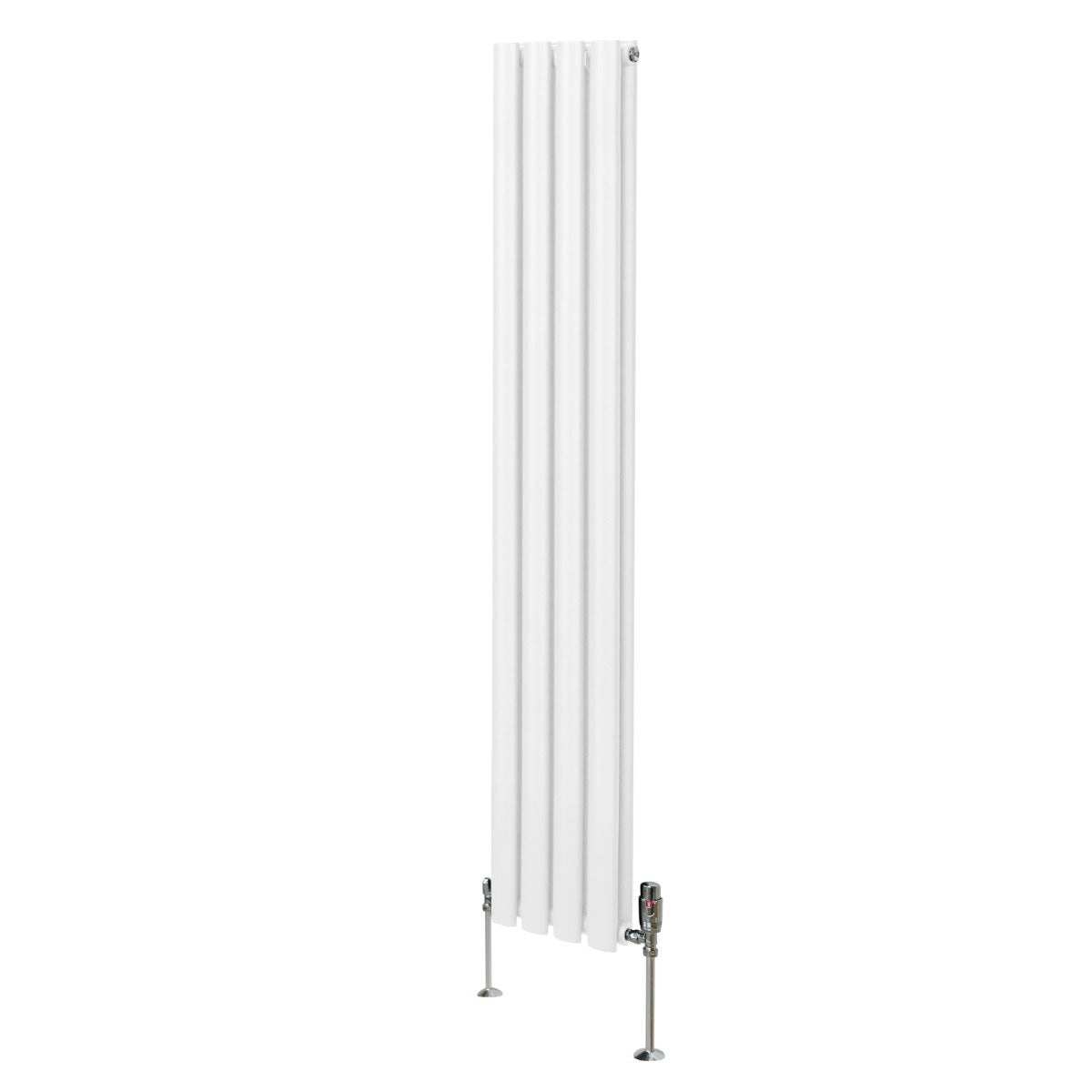 Monstershop White Oval Column Radiator & Valves - 1600Mm X 240Mm –