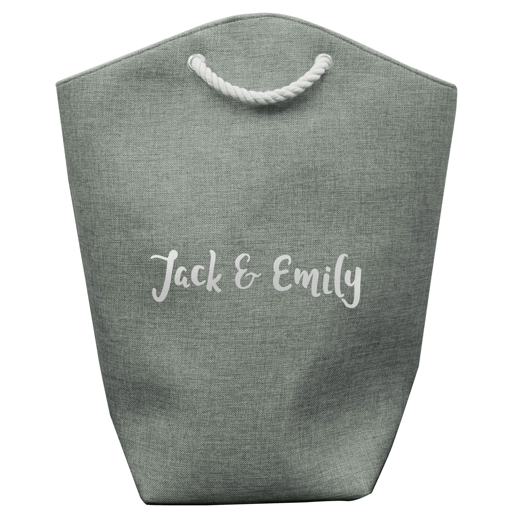 Personalised Memento Company Silver Personalised Name Storage Bag