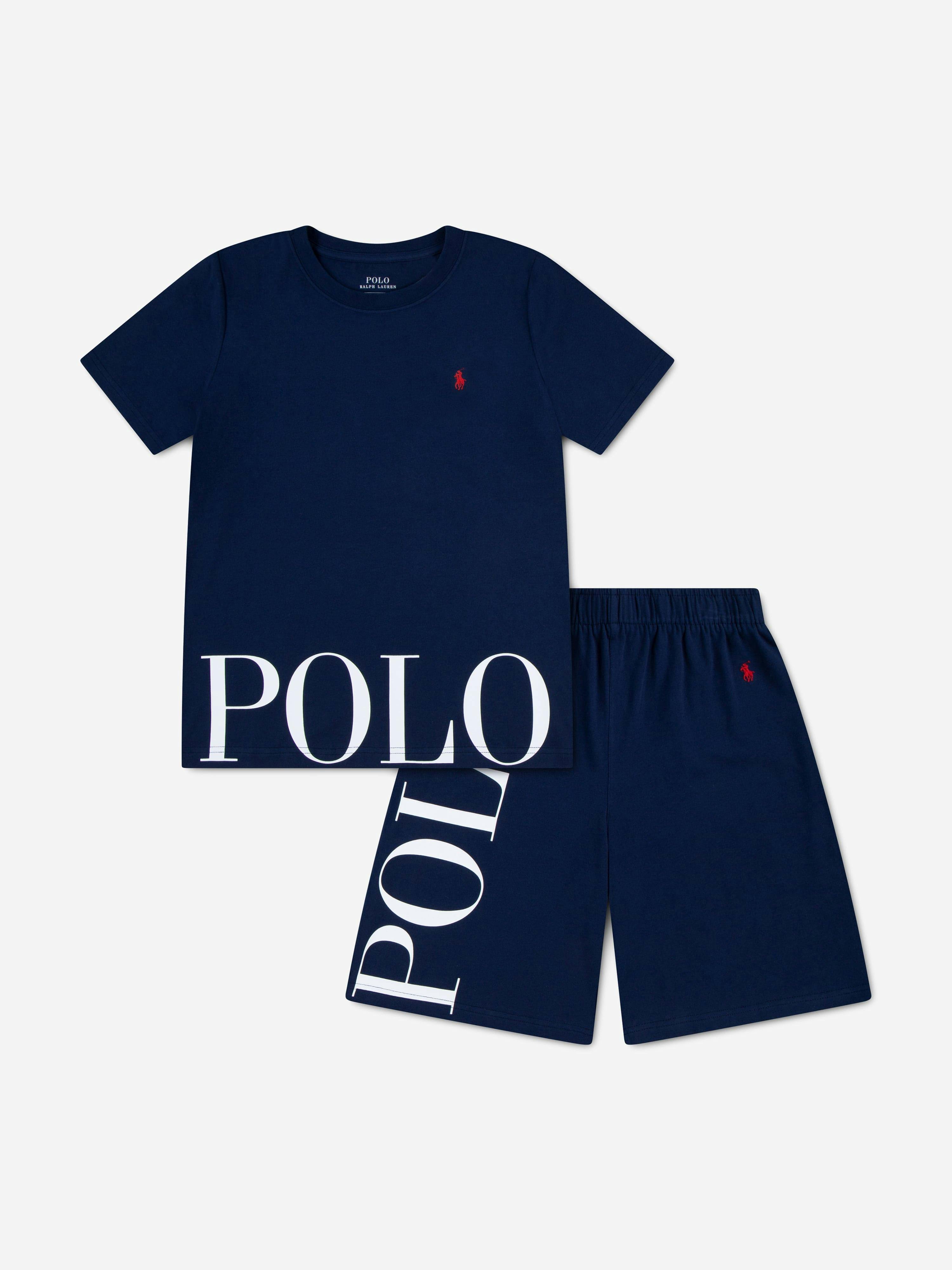 Ralph Lauren Kids Boys Ralph Lauren Polo Short Pyjama Set In Navy - Navy - 7 Yrs