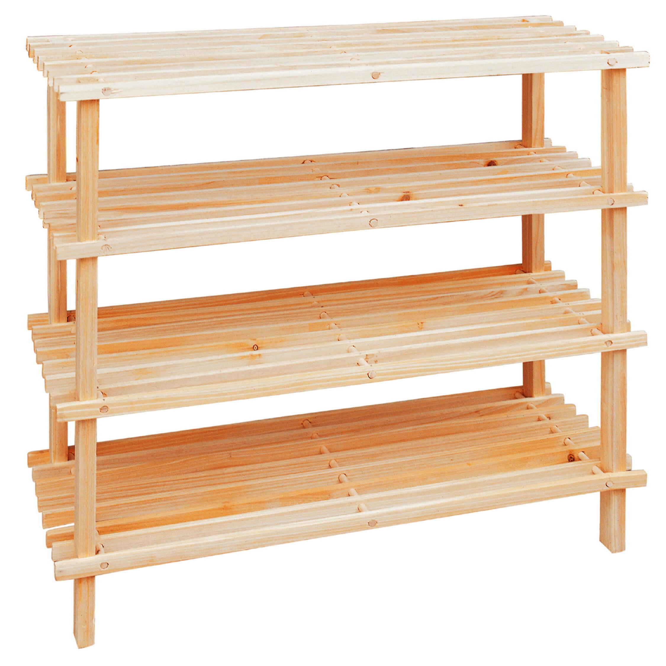 12 Pair Solid Wood Shoe Rack - Image 8