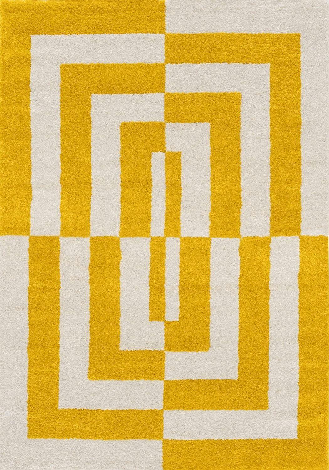 The Rugs Yellow/White Joli Geometric & Rug - 120X170 Cm