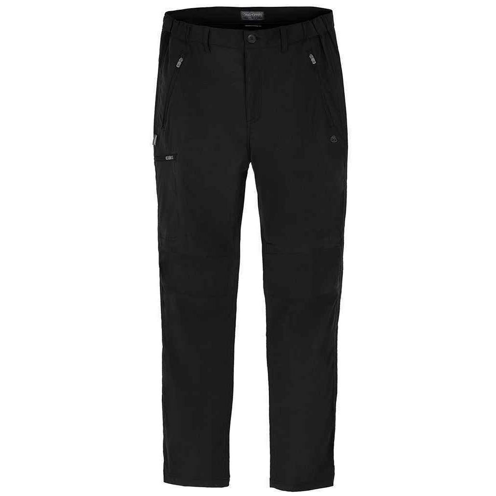 Craghoppers Men's Black Expert Kiwi Pro Stretch Hiking Trousers - 34R - 96% Recycled Polyamide/4% Elastane