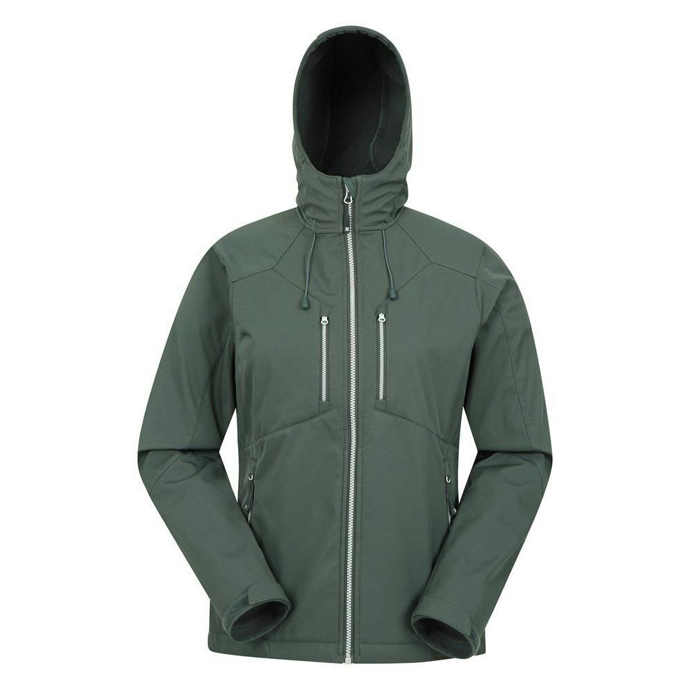 Mountain Warehouse Women's Helsinki Recycled Soft Shell Jacket - Khaki - 16 Uk - Khaki - 100% Recycled Polyester