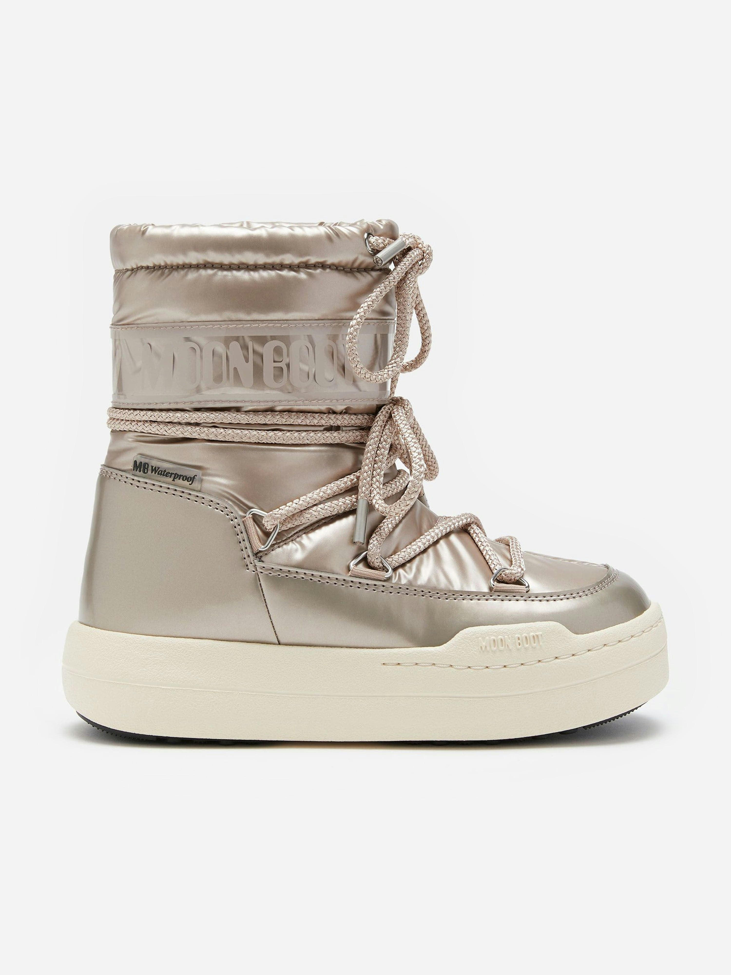 Moon Boot Girls Gold Jr Park Boots In Rose - Eu 32 Uk 13