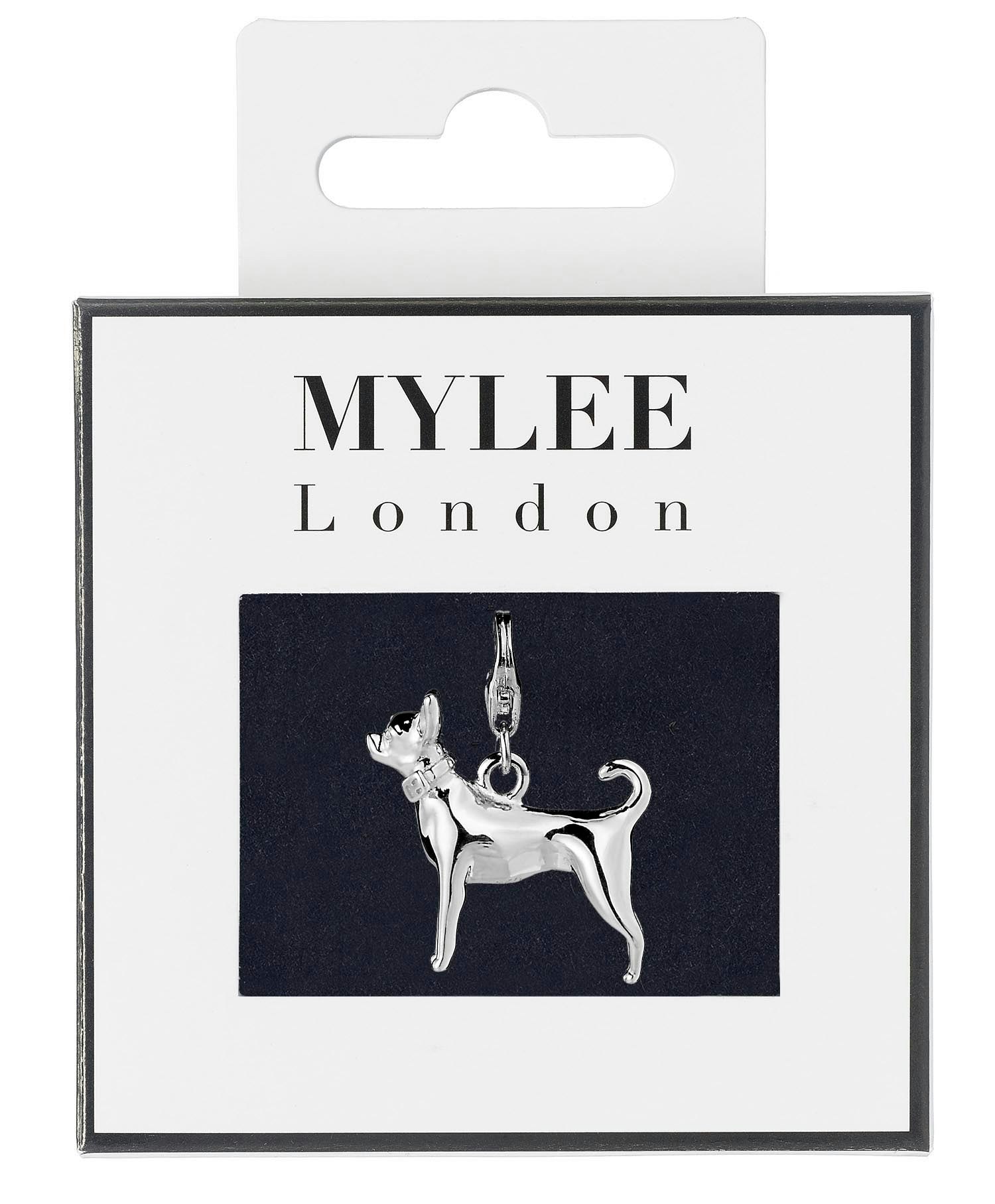 Mylee London Silver Chihuahua Plated Charm - No - Clip On Charm