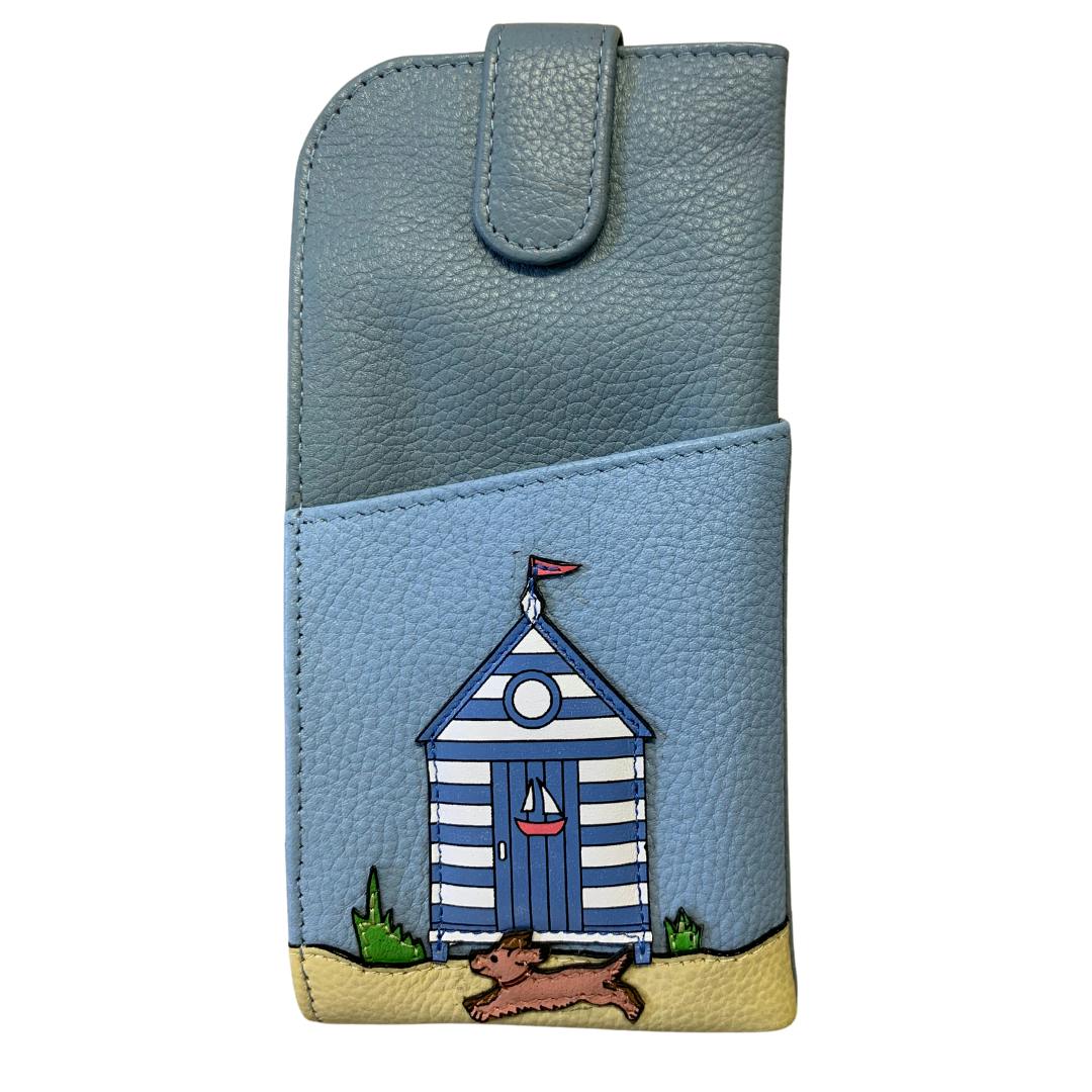 Mala Leather Beachhut, Dog & Gull Leather Glasses Case – Wide Fitting