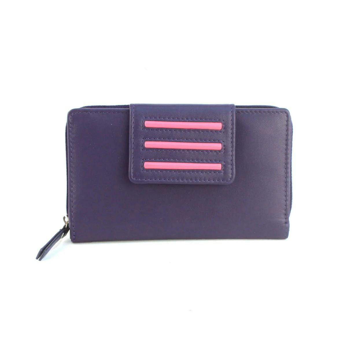 Eastern Counties Leather Women's Purple Sabrina Leather Purse - /Rose - /Rose - One Size - 100% Leather