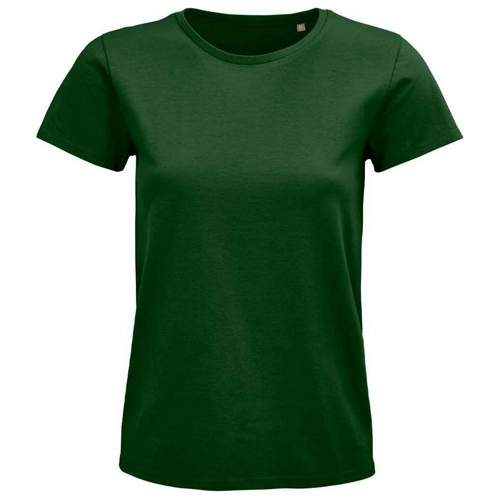 SOLS Womens/Ladies Pioneer Organic T-Shirt (Bottle Green) Cotton - Size Medium - Image 2