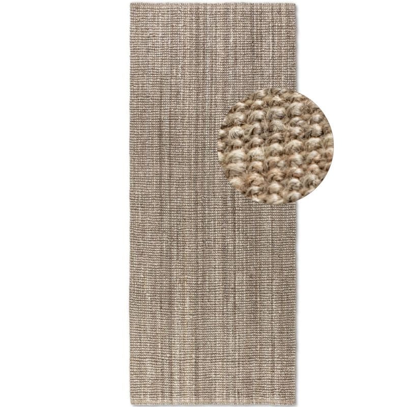 Rackhams Brown Handwoven Jute Rug – Natural Colour - 80X200 Cm