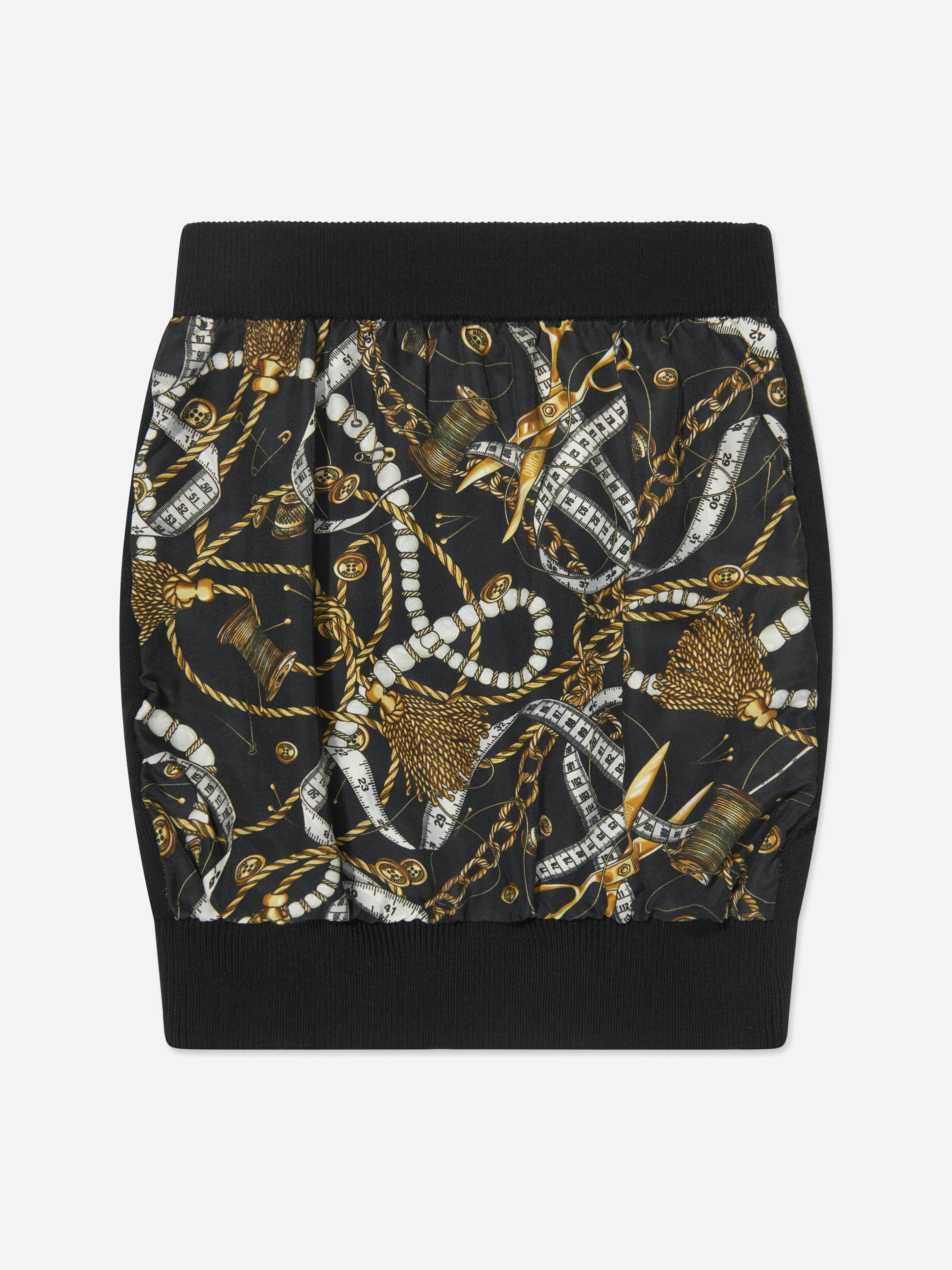 Moschino Kids Girls Black Moschino Wool Knitted Skirt In - 4 Yrs