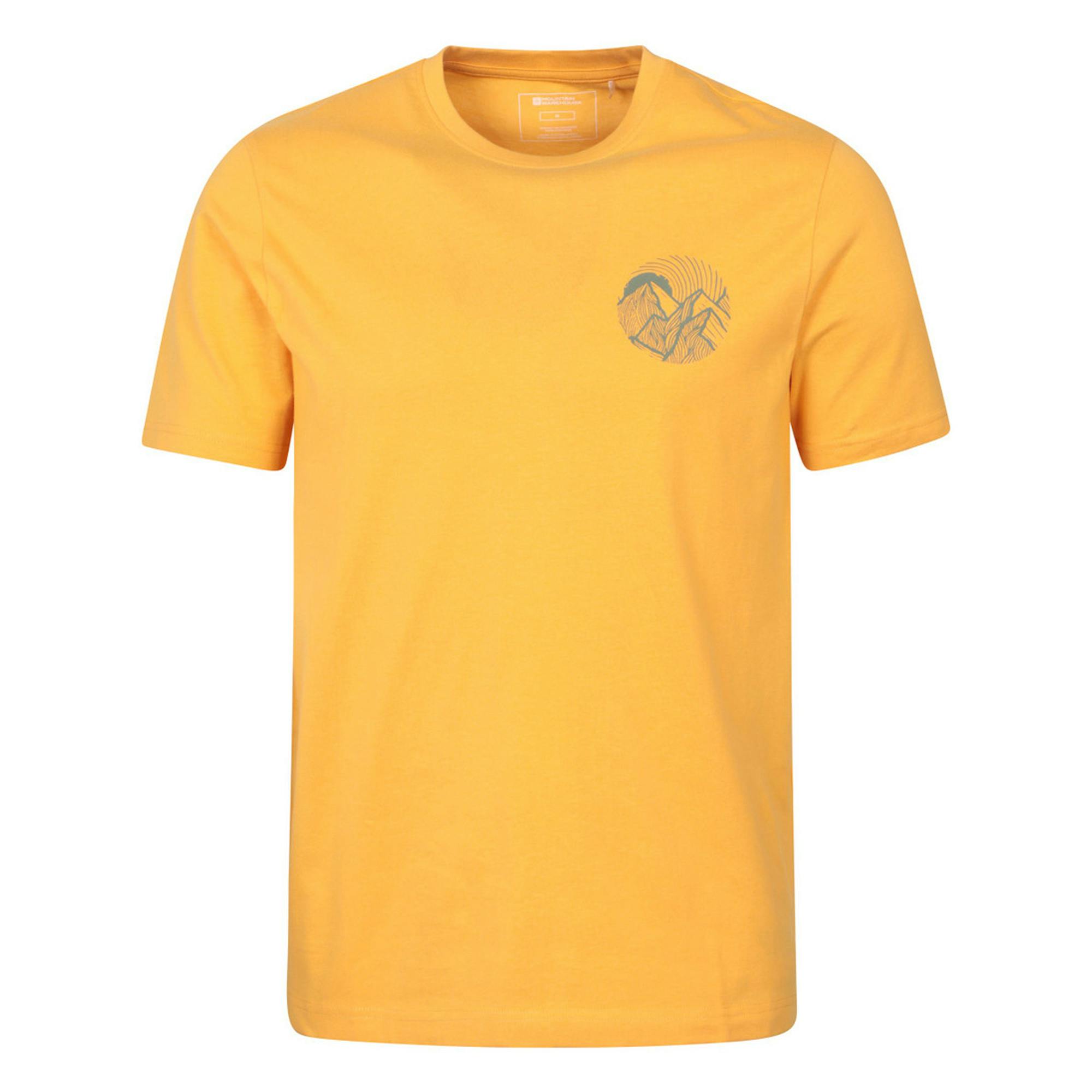 Mountain Warehouse Men's Yellow Valley Organic T-Shirt - Bright - 4XL - Bright - 100% Organic Cotton