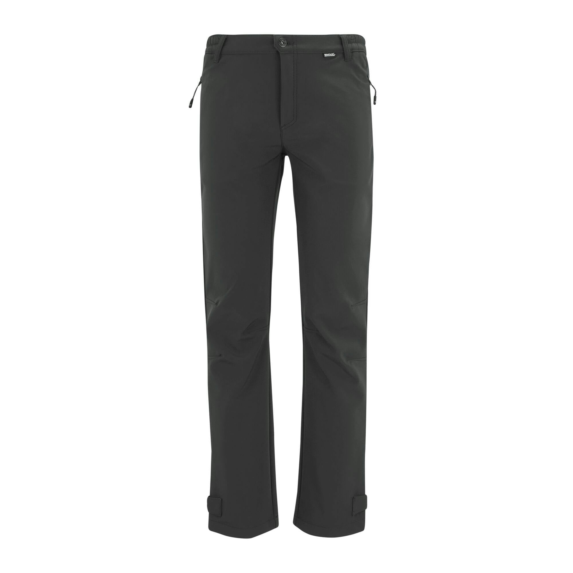 Regatta Men's Geo Softshell Hiking Trousers - Ash - 32R - Ash - 66% Polyester/30% Recycled Polyester/4% Elastane