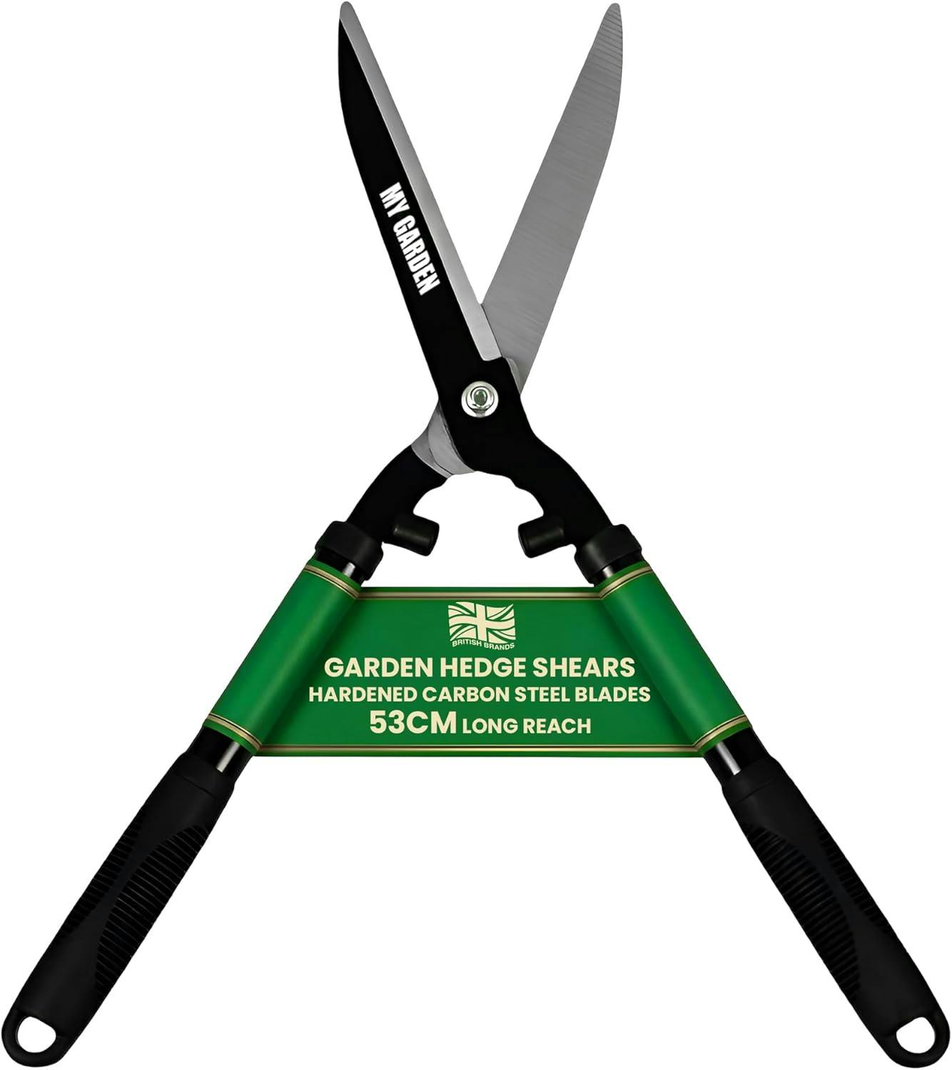 B&Q - Garden Hedge Shear 20" Comfortable Non Slip Handle & Carbon Steel Blade Heavy Duty Gardening Tool For Shrubs Bushes Tree - Image 2