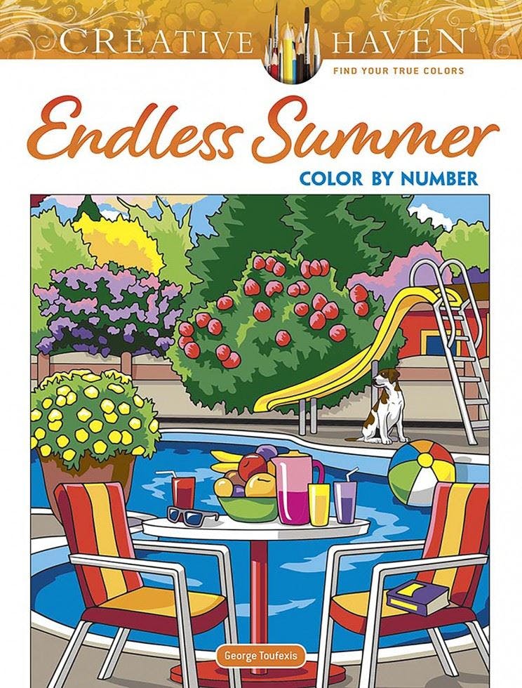 Creative Haven Endless Summer Color by Number by George Toufexis NEW - Image 10