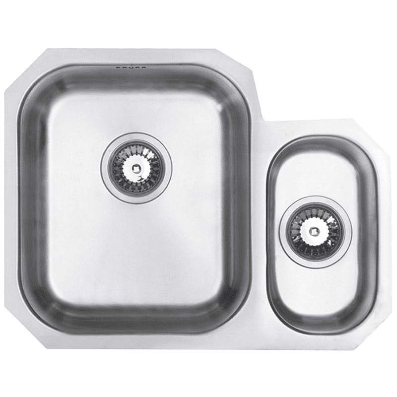 Austen & Co. Capri Stainless Steel Undermount 1.5 Bowl Kitchen Sink, Left Hand Main Bowl
