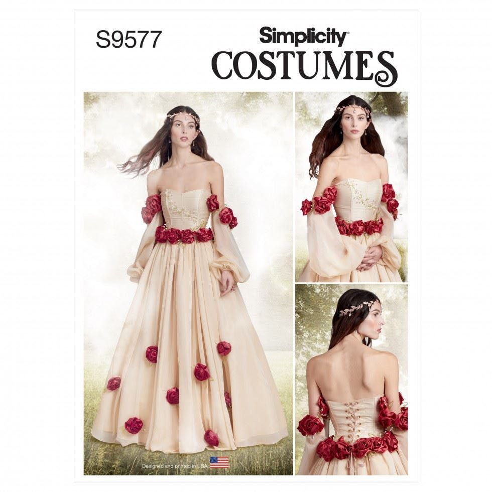 Simplicity Women's Sewing Pattern 9577, Costumes, Corsets For H5 (6-8-10-12-14) - Intermediate - H5 (6-8-10-12-14)