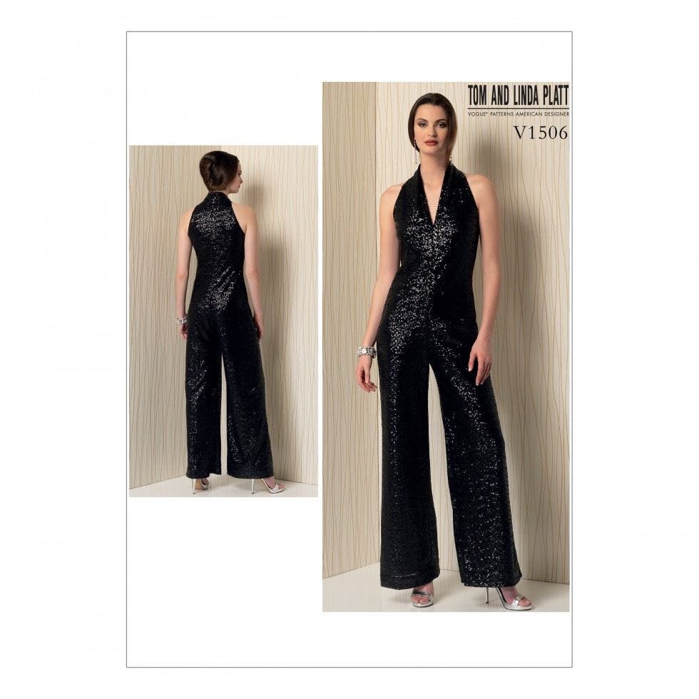 Vogue Women's Sewing Pattern 1506, Jumpsuits For Y (Xsm-Sml-Med) - Easy - Zz (Lrg-Xlg-Xxl)