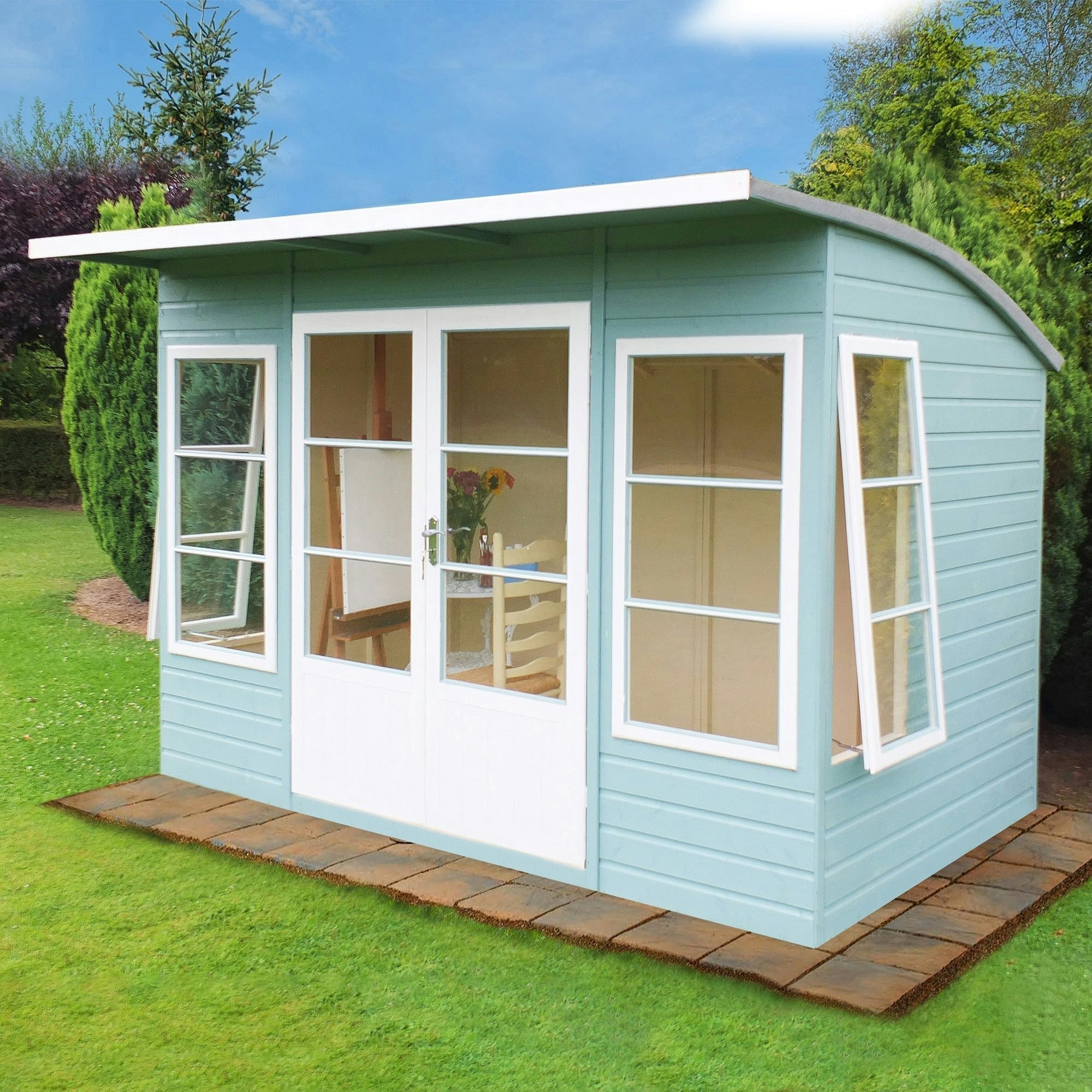 Rackhams Green Orchid 10X6g Summerhouse With Curved Roof