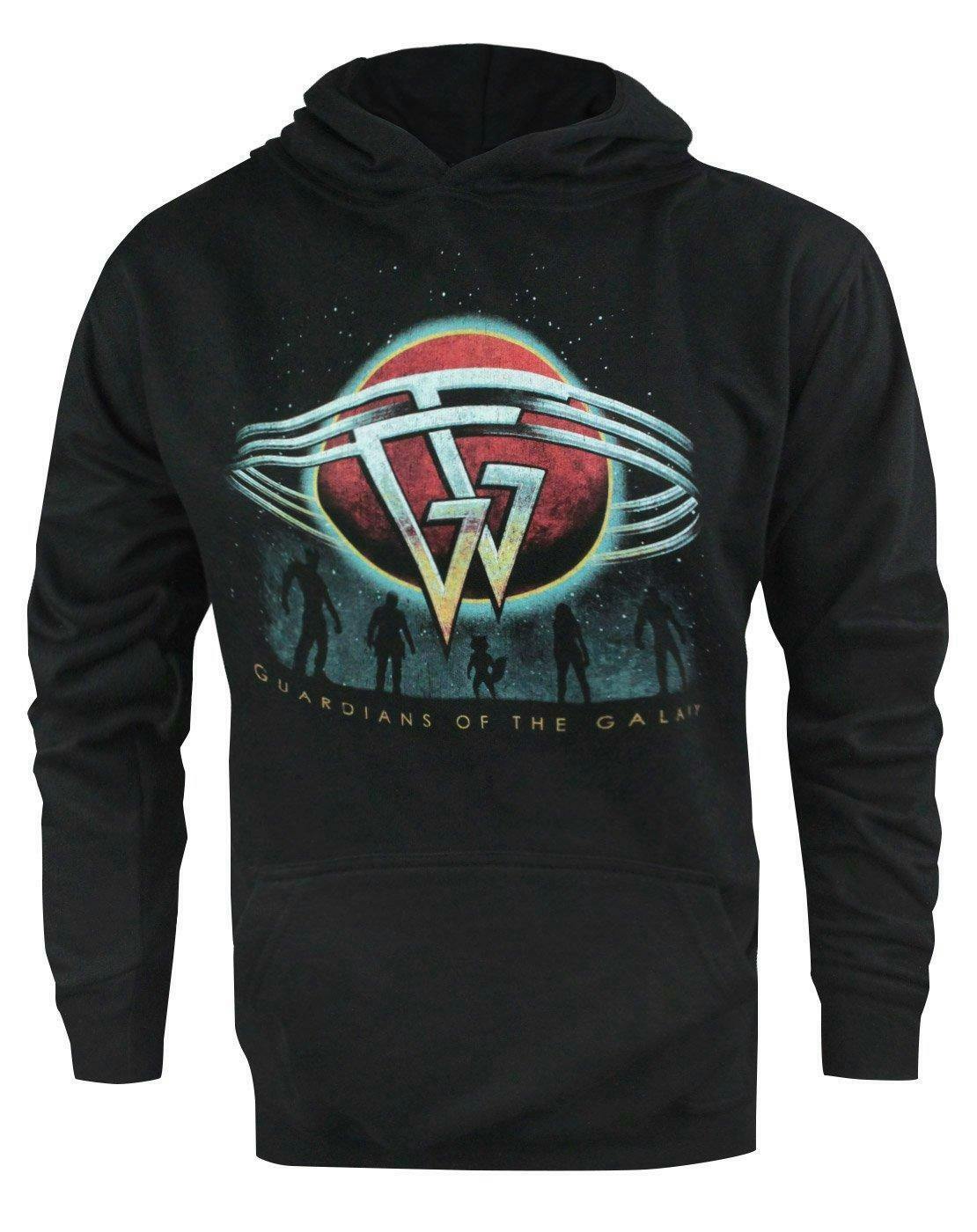 Vanilla Underground Men's Black Marvel Guardians Of The Galaxy Planet Graphic Hoodie - Small