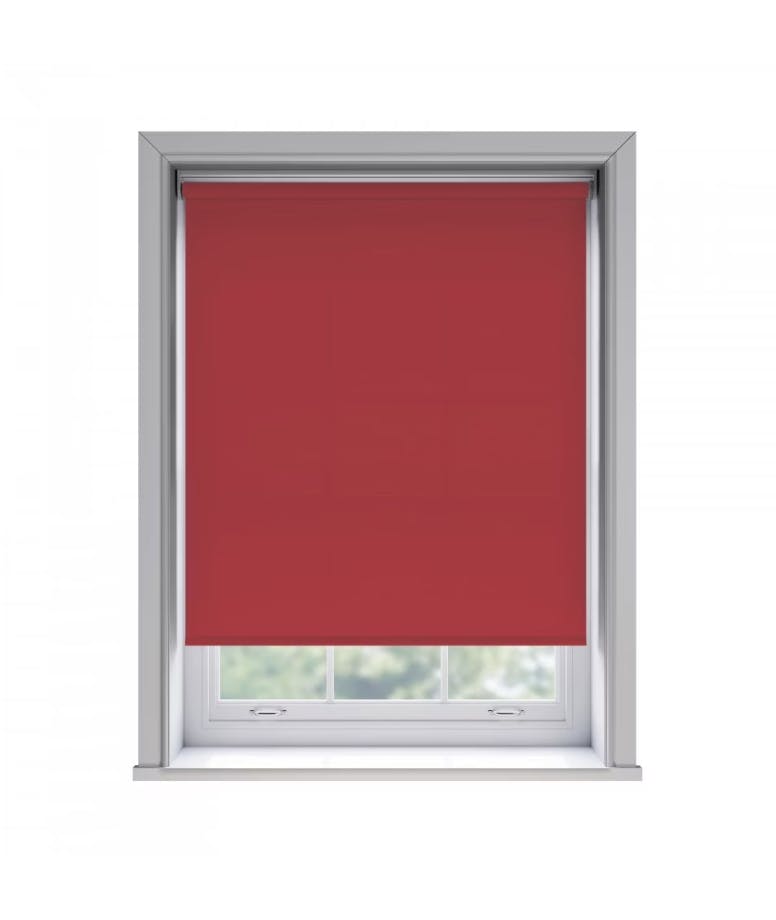 Rackhams Red No Drill Thermal Blackout Roller Blind (170Cm Drop) - 160Cm