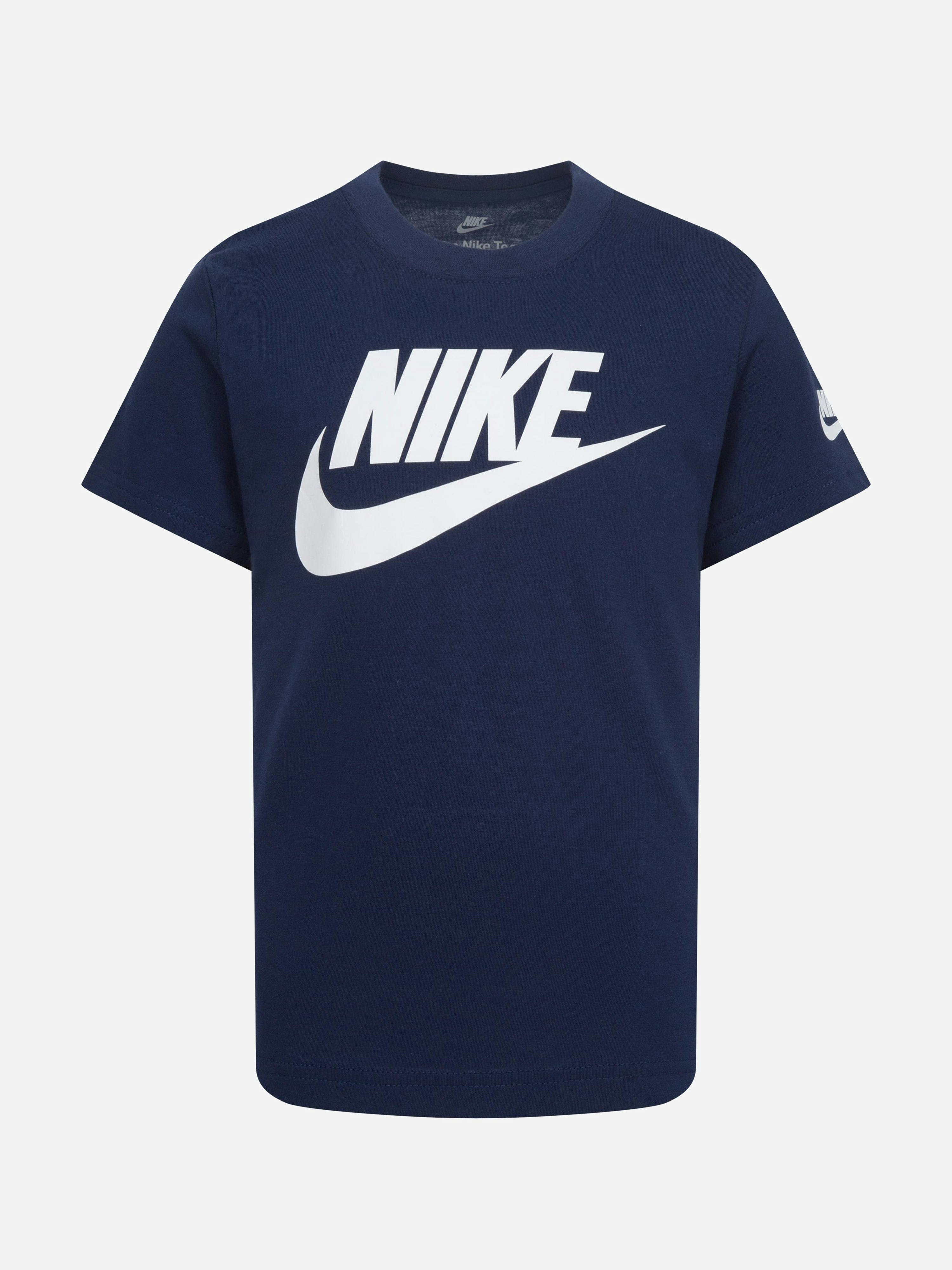 Nike Boys Blue Kids Futura Evergreen T-Shirt In Navy - 18 Mths
