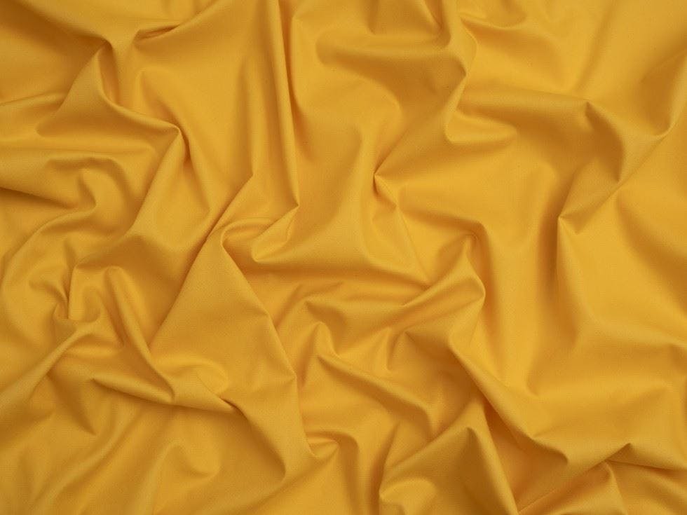 Minerva Core Range Plain Polycotton Fabric - Plain Design Dressmaking Fabric, 112.5 Cm / 45" Wide - Per Metre - Mustard