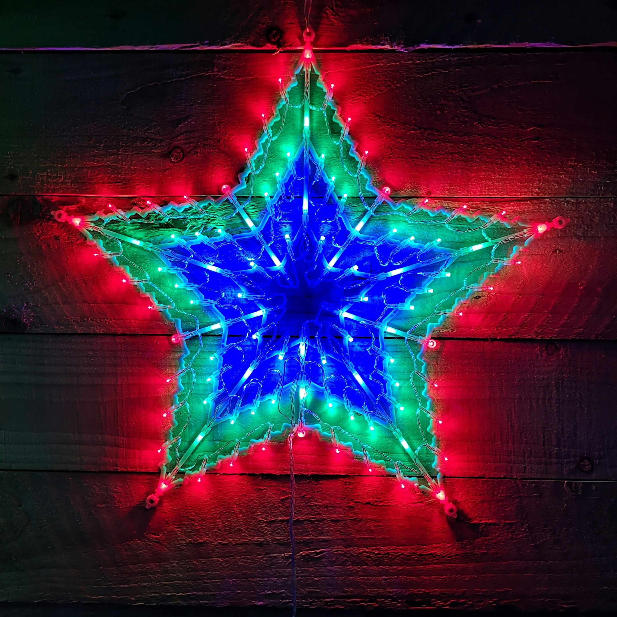 Samuel Alexander Light 50Cm Multi Colour Led Window Star Up Indoor/Outdoor Christmas Decorations