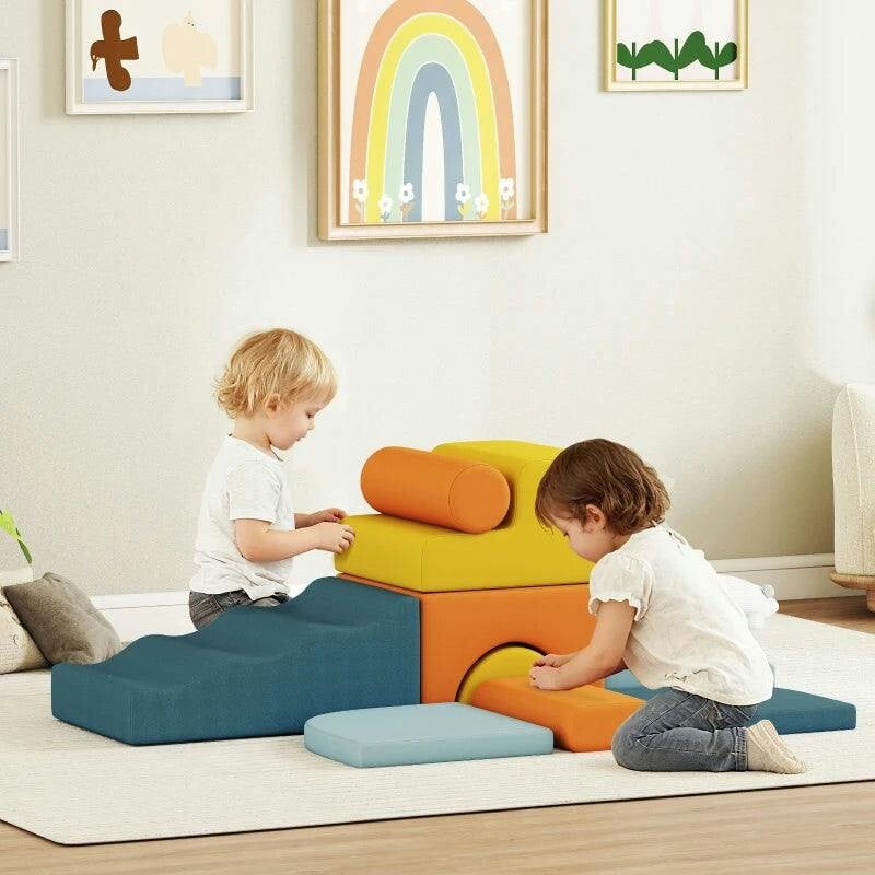Aiyaplay Unisex Multicolor 9-Piece Soft Play Set With Detachable Cover For Kids Motor Skills | : 140 Cm X 80 Cm - Image 4
