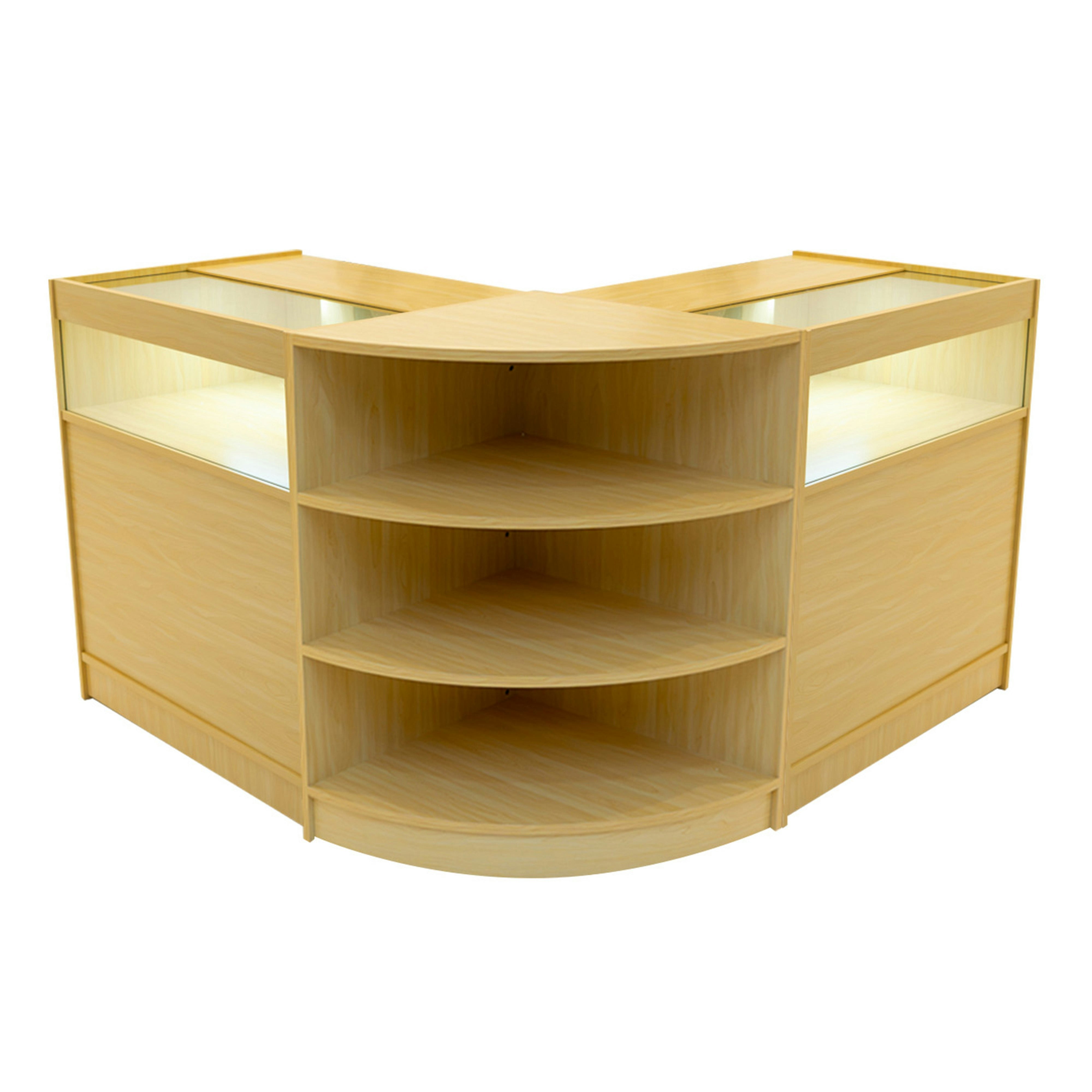 Monstershop White Theseus Led Shop Counter Set Lm60 & 2 X B900 - Maple