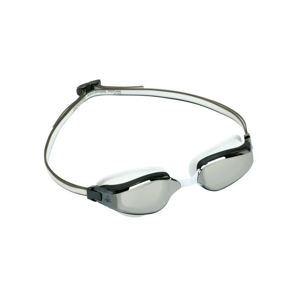 Aqua Sphere White/Black Aquasphere Fastlane Goggles - Mirrored Lens