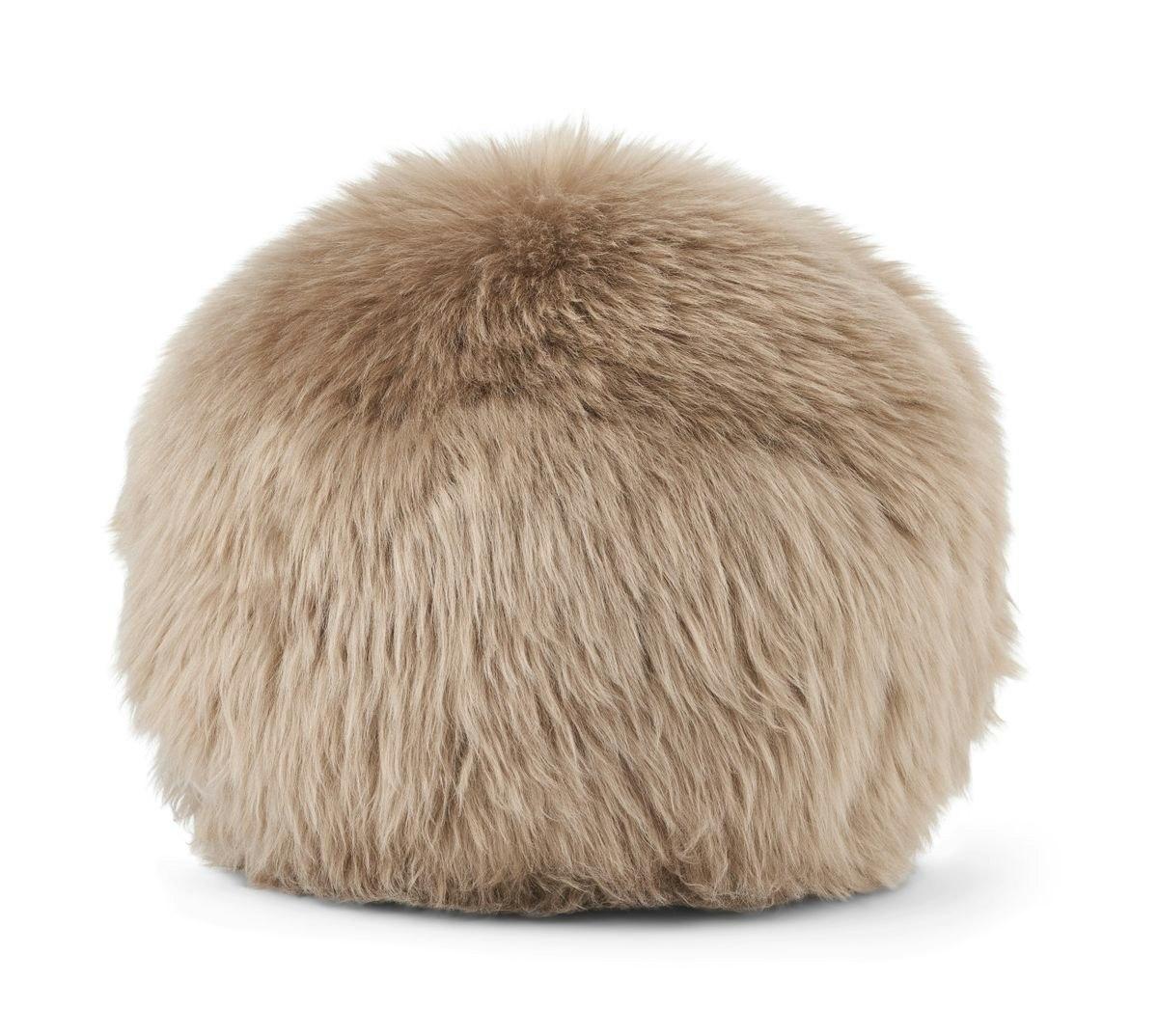 Rackhams Angelite Cushion | D30 Cm | D25 | D35 | Long Wool - Taupe - D35 Cm