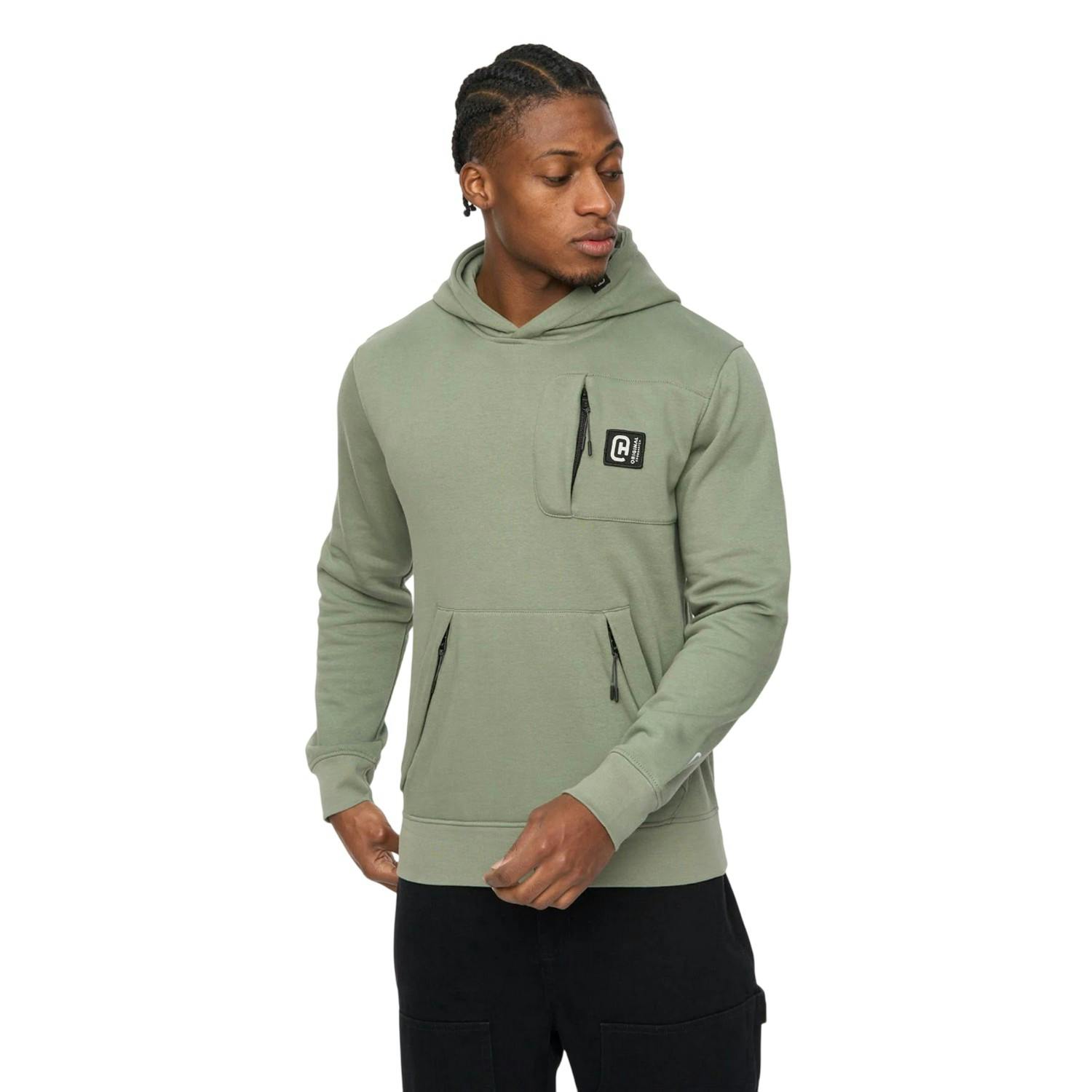 Crosshatch Men's Portville Hoodie - Olive - S - Olive - 60% Cotton/40% Polyester