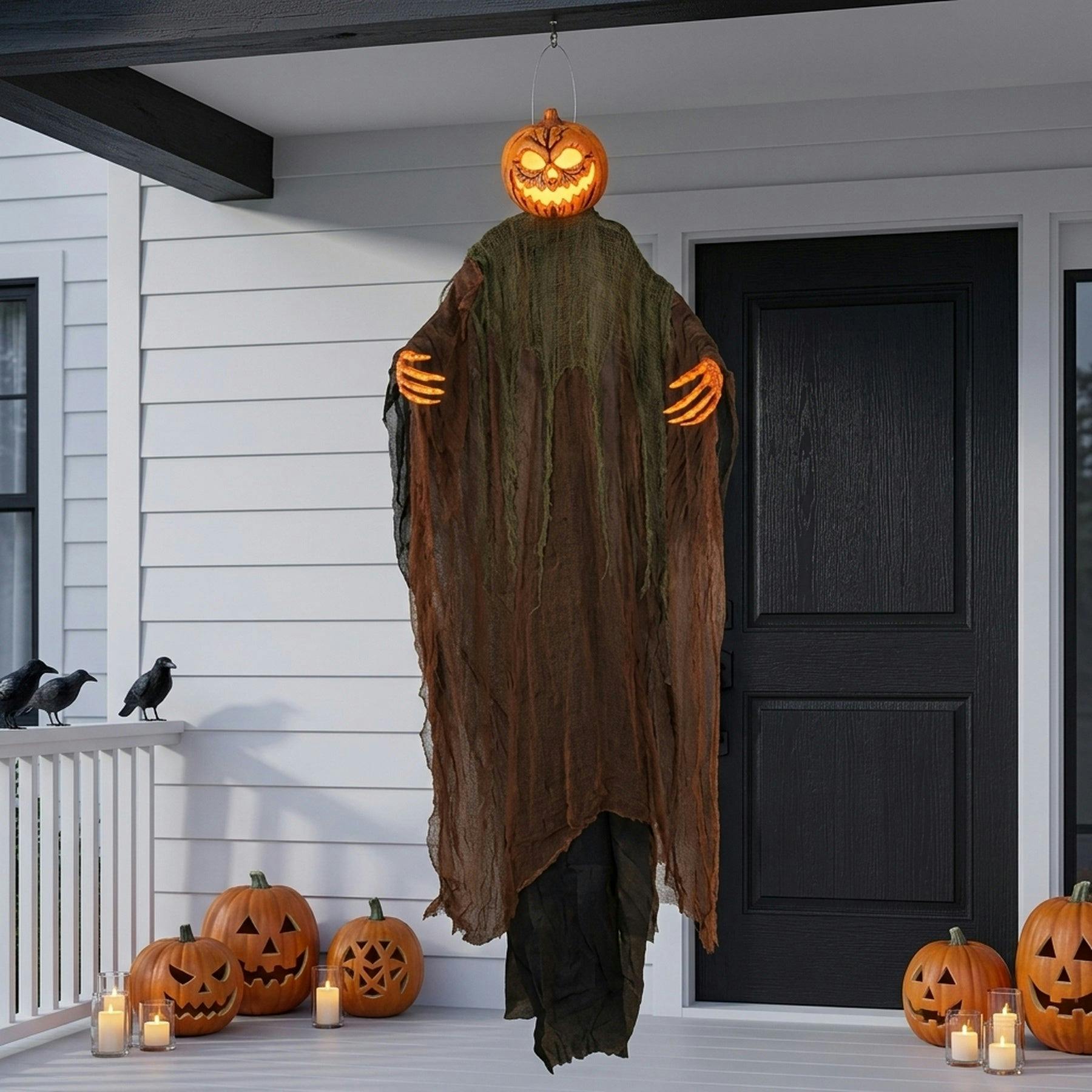B&Q -  7Ft Hanging Light-Up Ghoul Pumpkin - Image 3