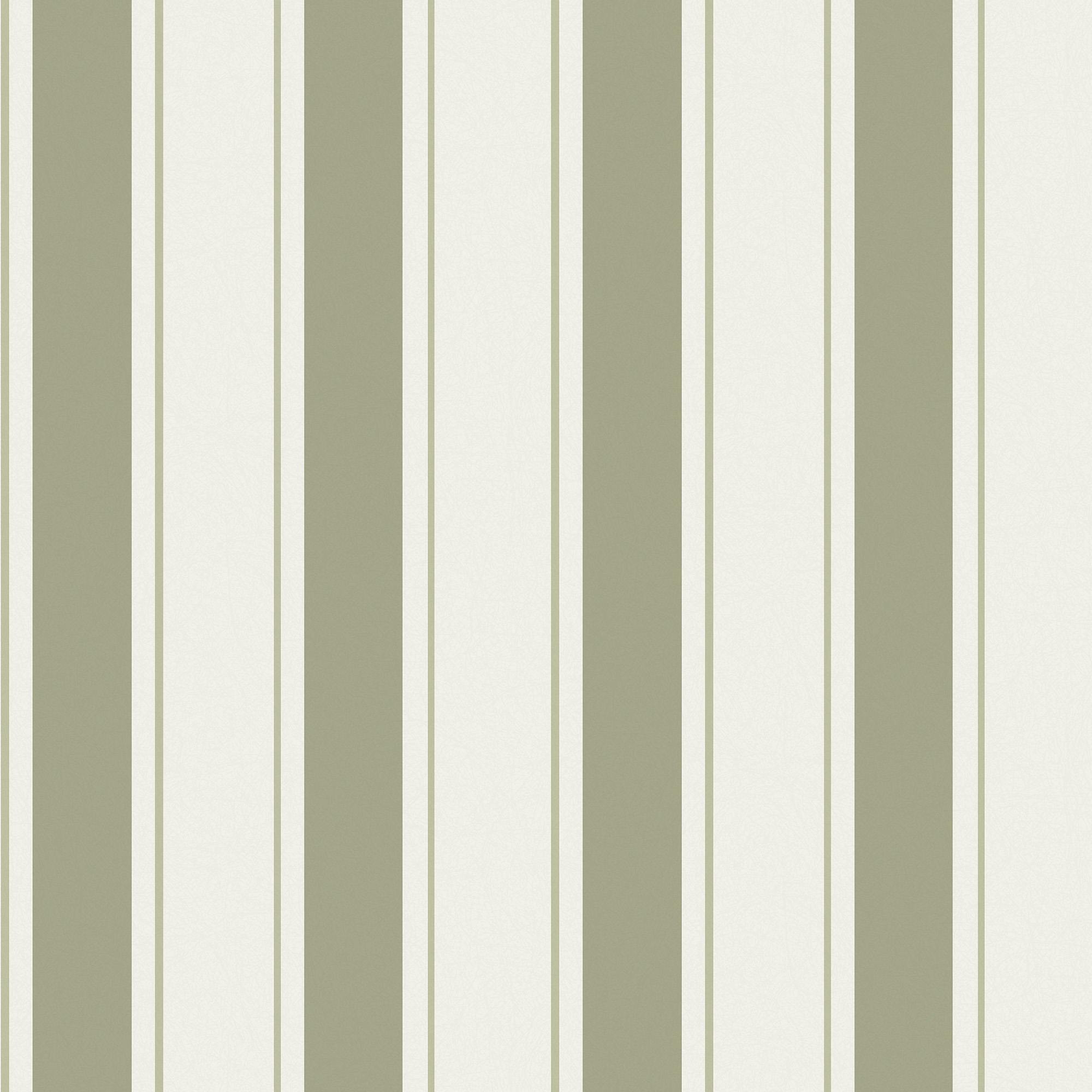 Rackhams Green Oundle Stripe Mossbank Wallpaper