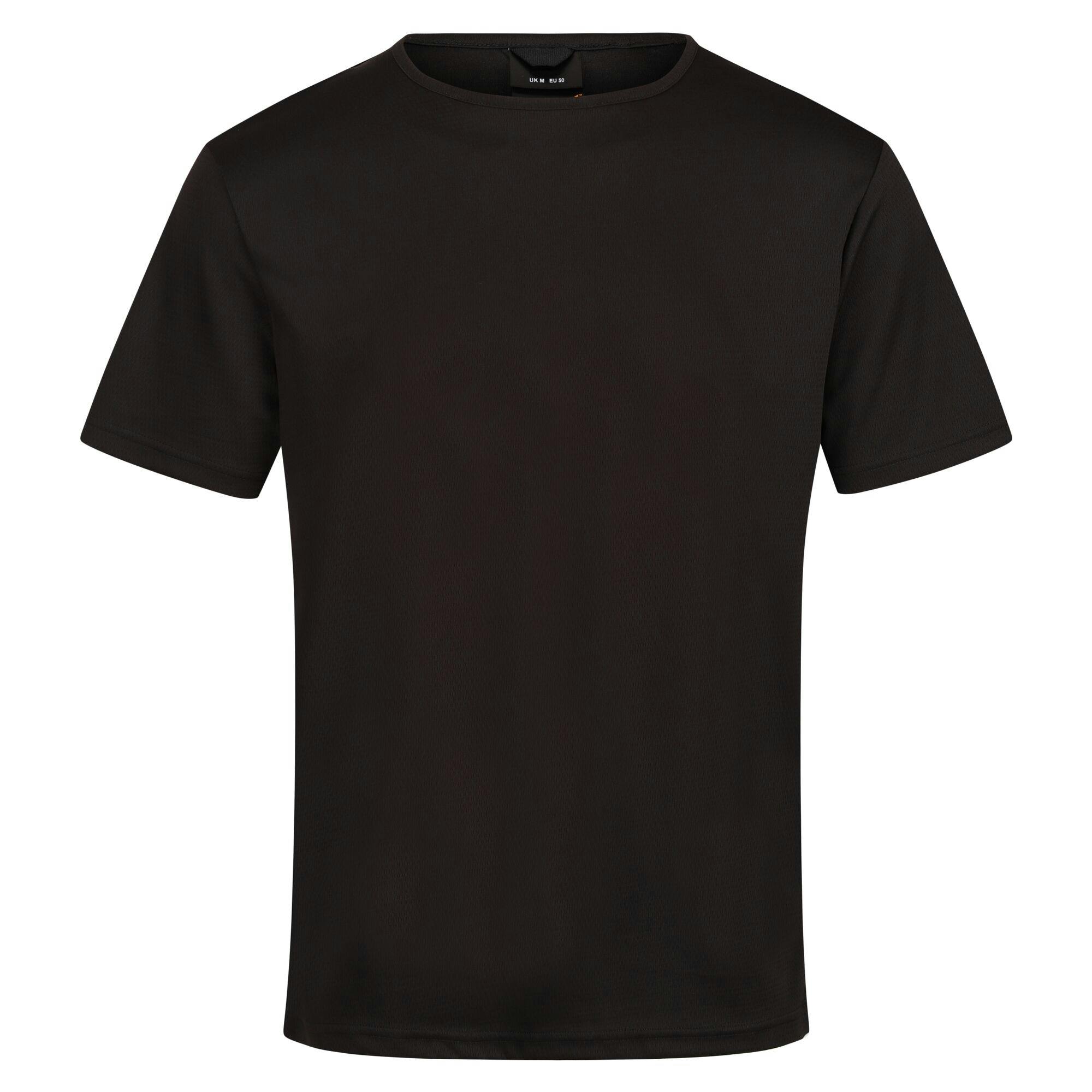 Regatta Men's Black Professional Reflective Moisture Wicking T-Shirt - Xs - 100% Polyester