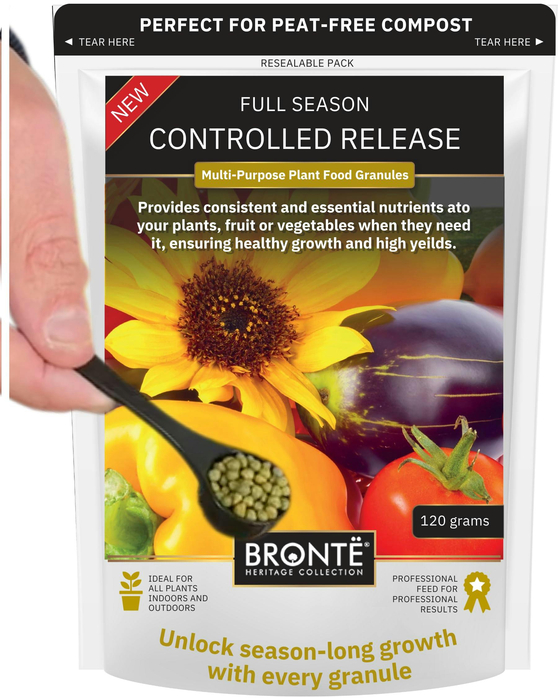 Bronte Heritage Multipurpose Granules 120G – 9-Month Slow-Release Fertiliser With Npk & Magnesium. Ideal For Pots, Baskets & Garden Beds