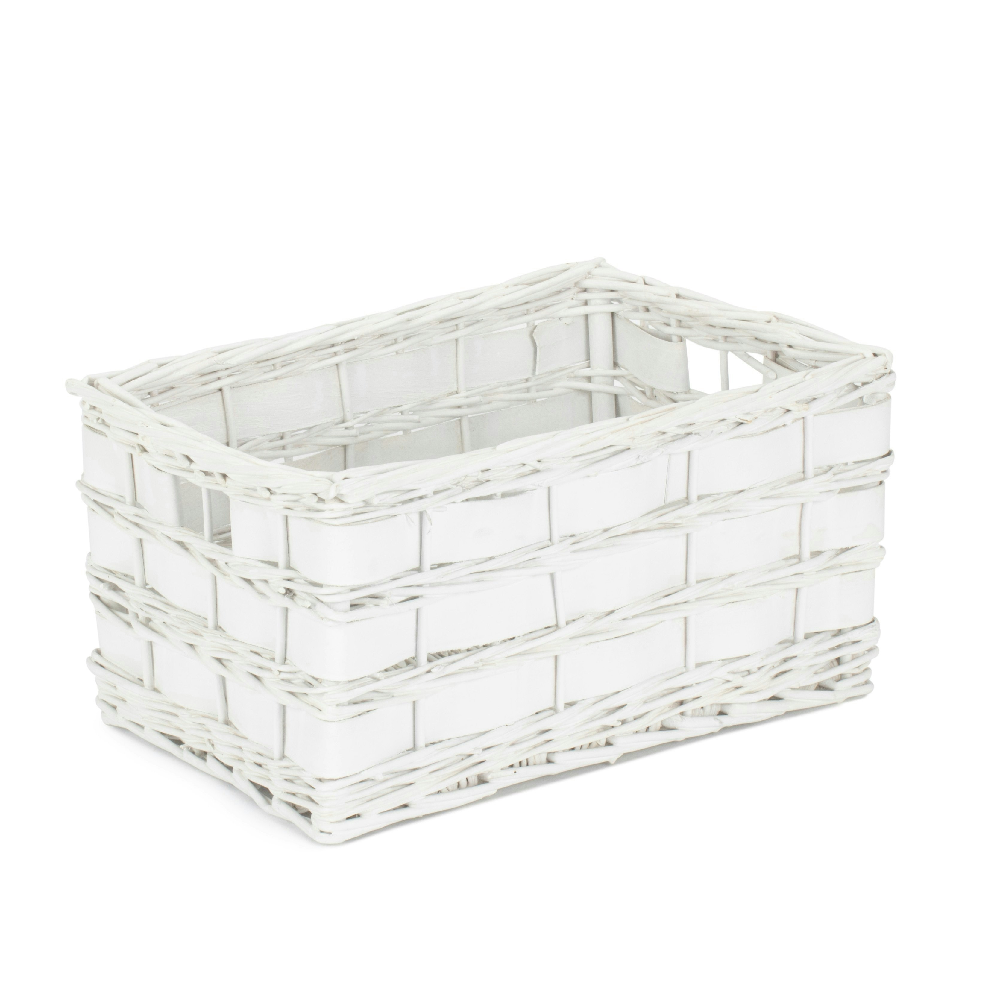 Rackhams White Unlined Scandi Storage Basket - Medium