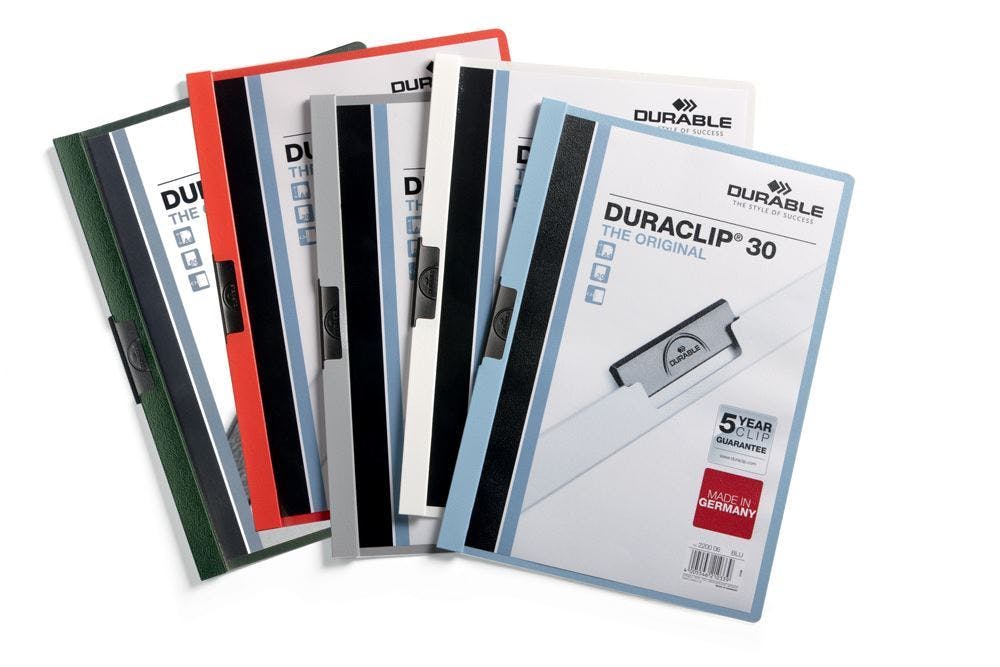 Rackhams Duraclip 30 Sheet Document Clip File Folder | 25 Pack | A4 Assorted