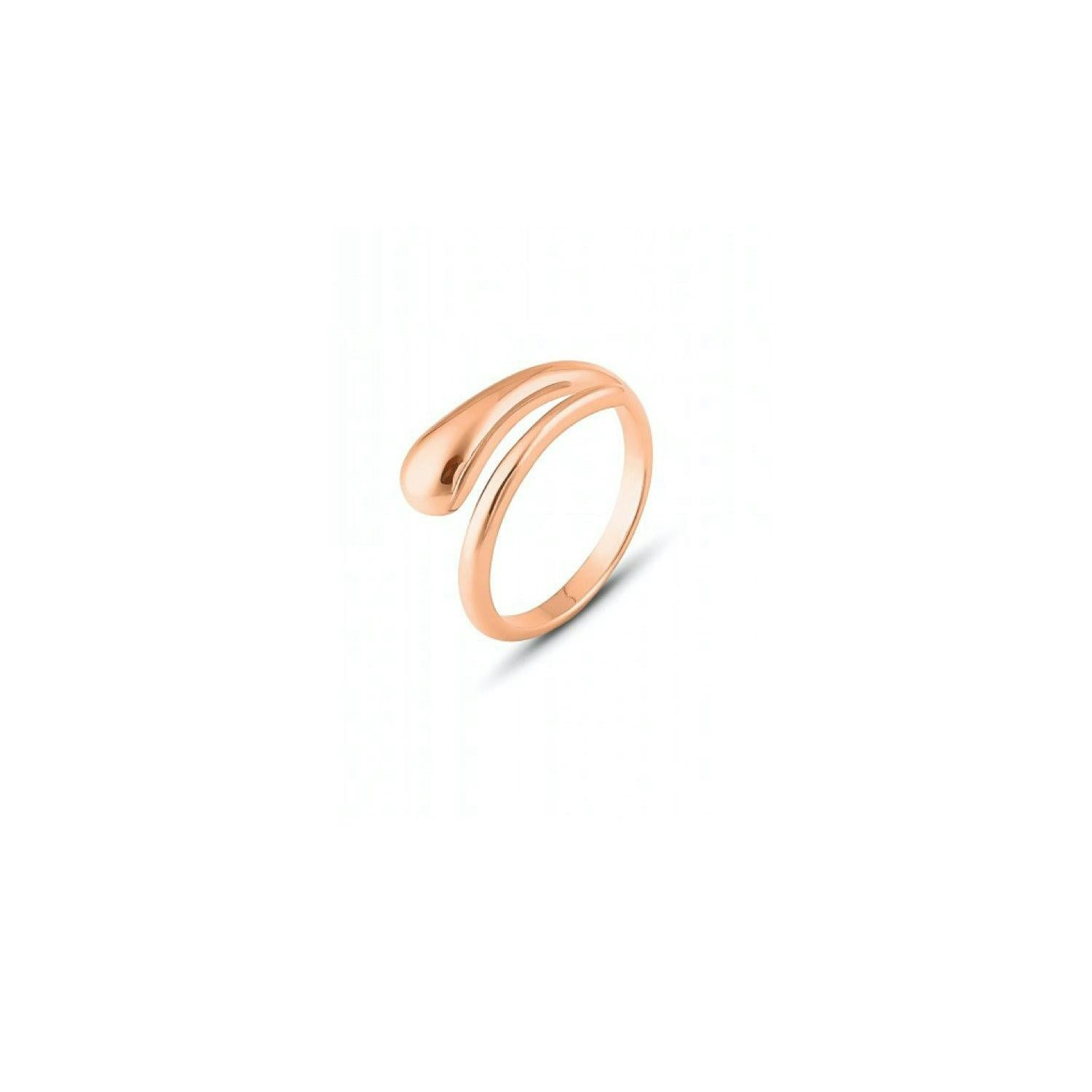 Spero London Silver/Gold Signature Sterling Stacking Snake Ring - Rose - Rose