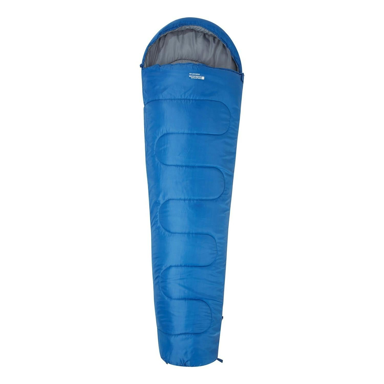 Mountain Warehouse Unisex Blue Adult Basecamp 250 Summer Mummy Sleeping Bag - One Size