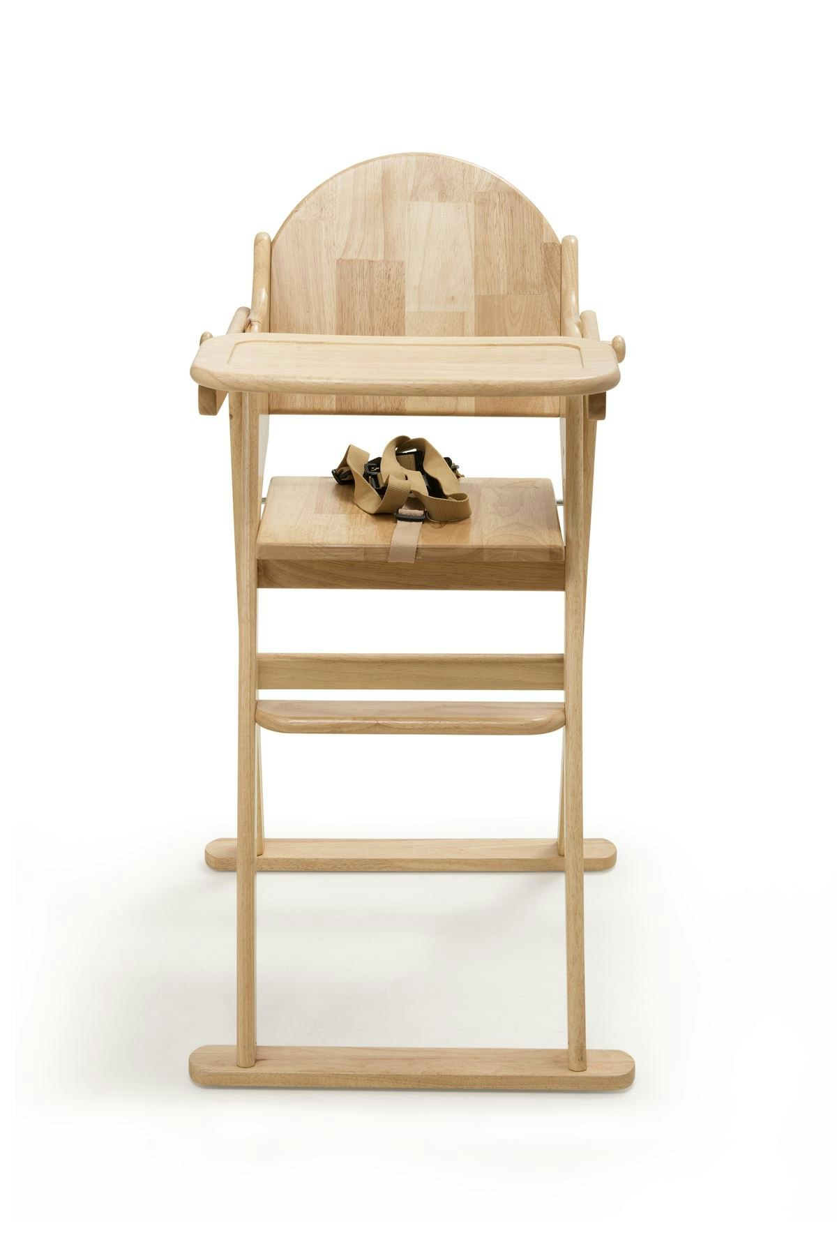 Safetots Deluxe Putaway Folding Wooden High Chair, Natural, Highchair For Baby And Toddler, Pre-Assembled