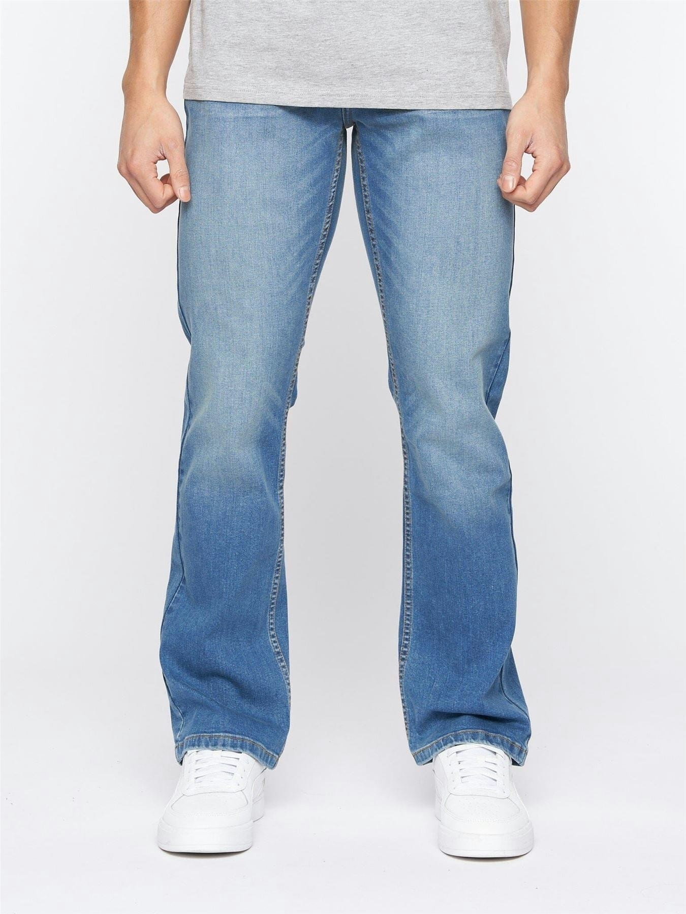 Crosshatch Winsbury Bootcut Jeans Stone Wash - W30 L30